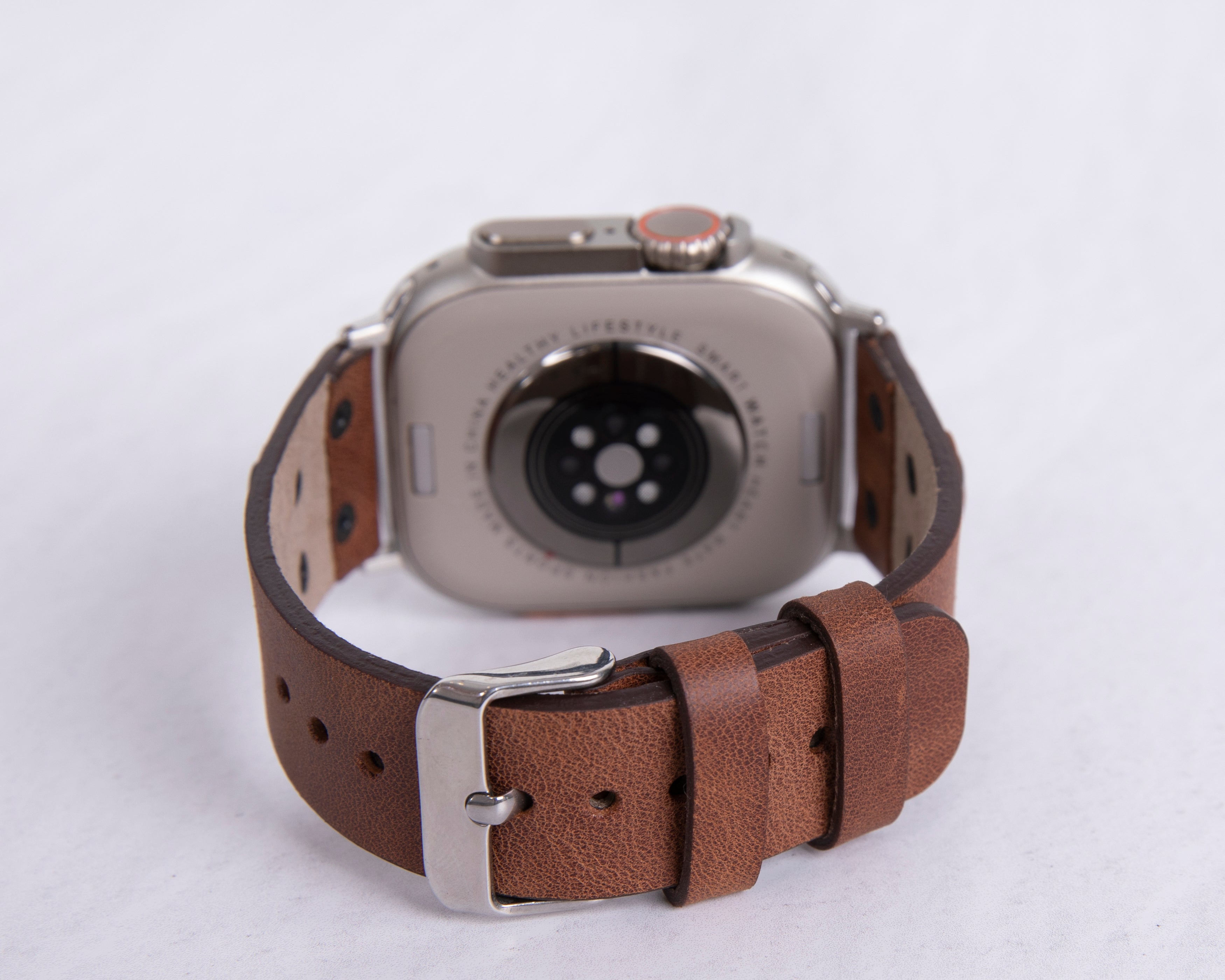 Handmade Brown Classic Kross Leather Band for Apple Watch