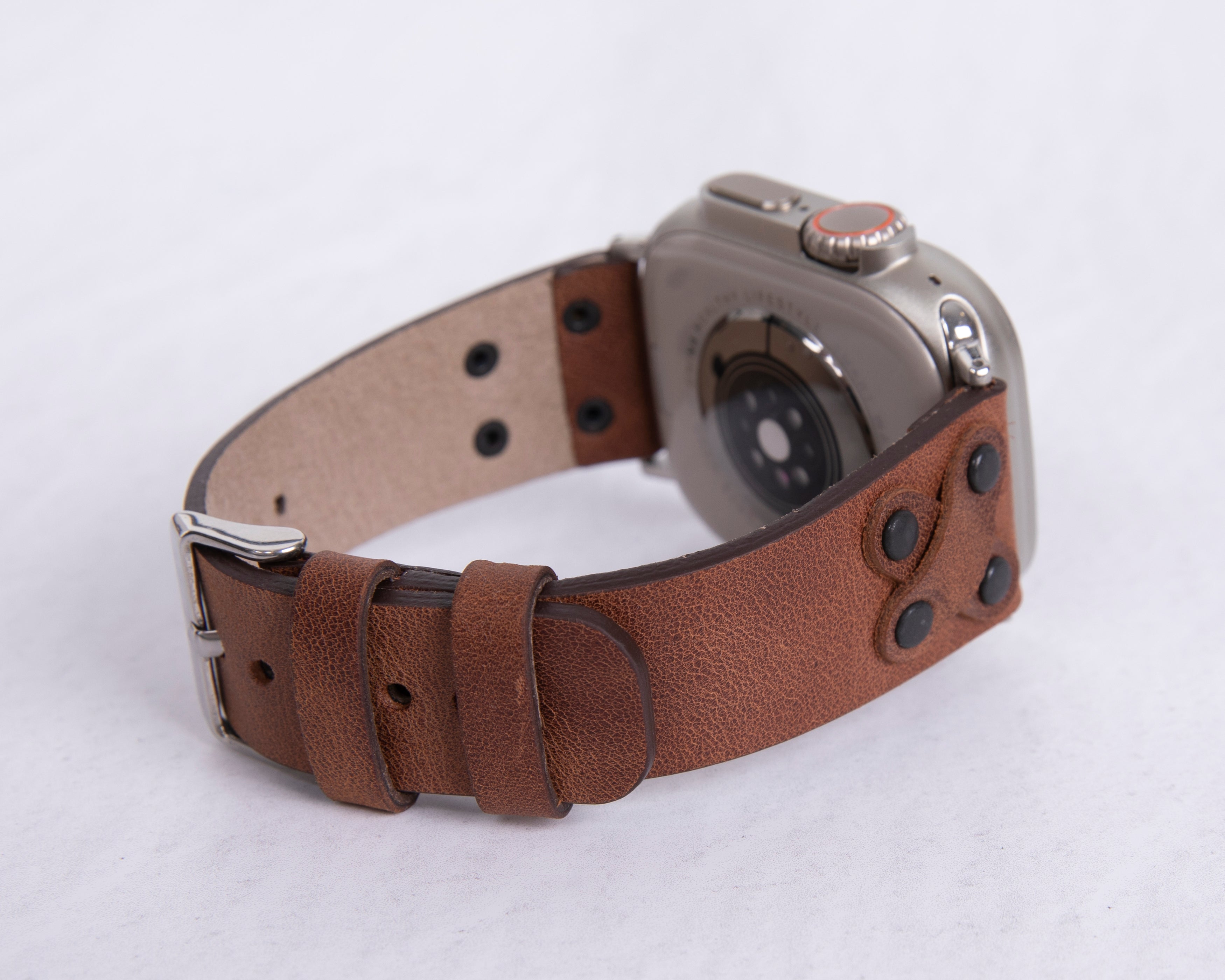 Handmade Brown Classic Kross Leather Band for Apple Watch