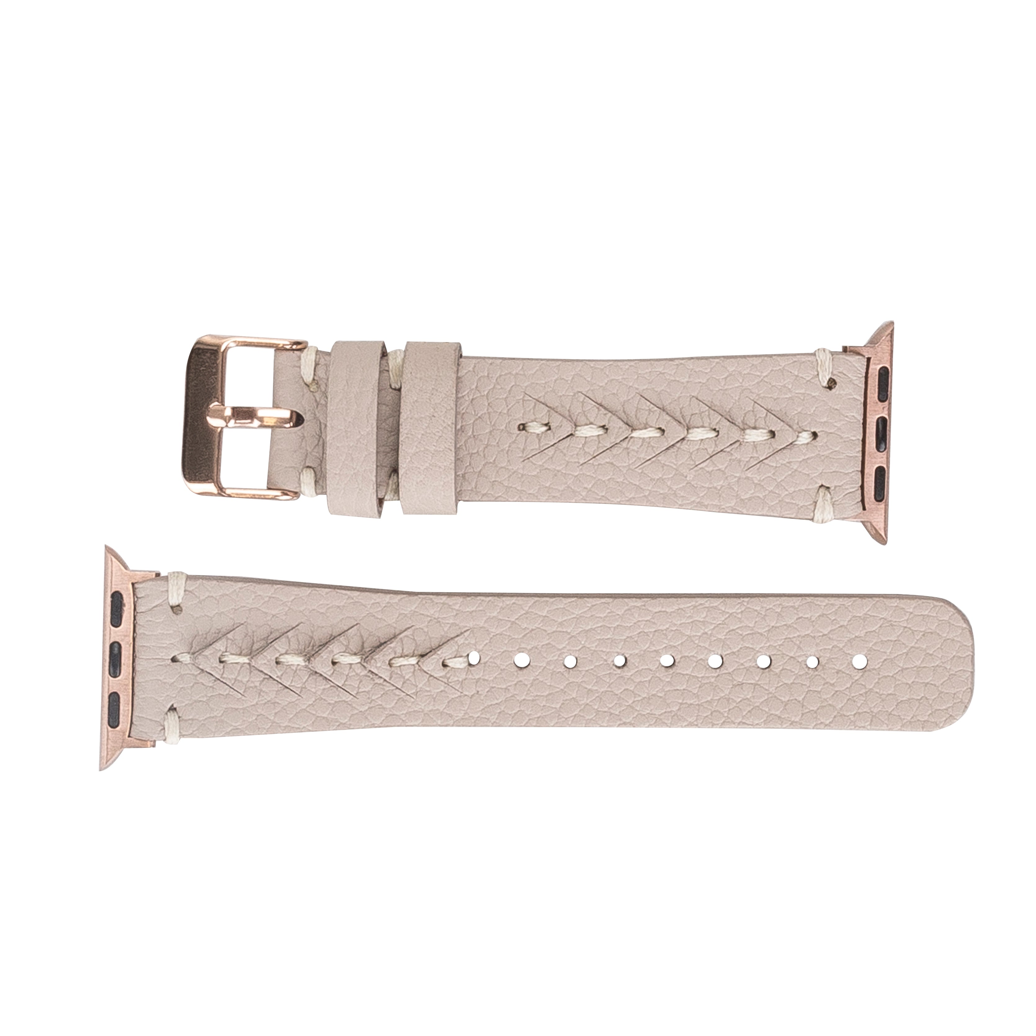 Handmade Beige Classic Vector Leather Band for Apple Watch