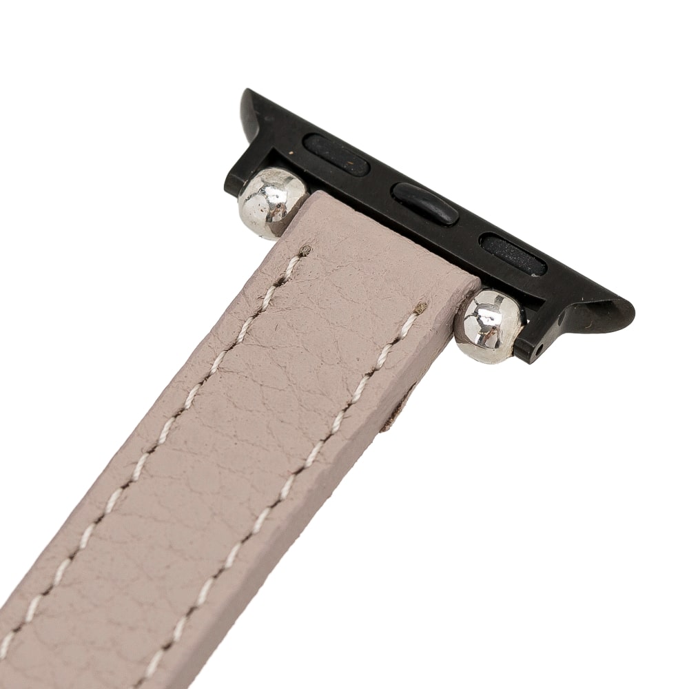 Luxury Beige Skinny Leather Apple Watch Band for All Series & Sizes - MADUEM - 17