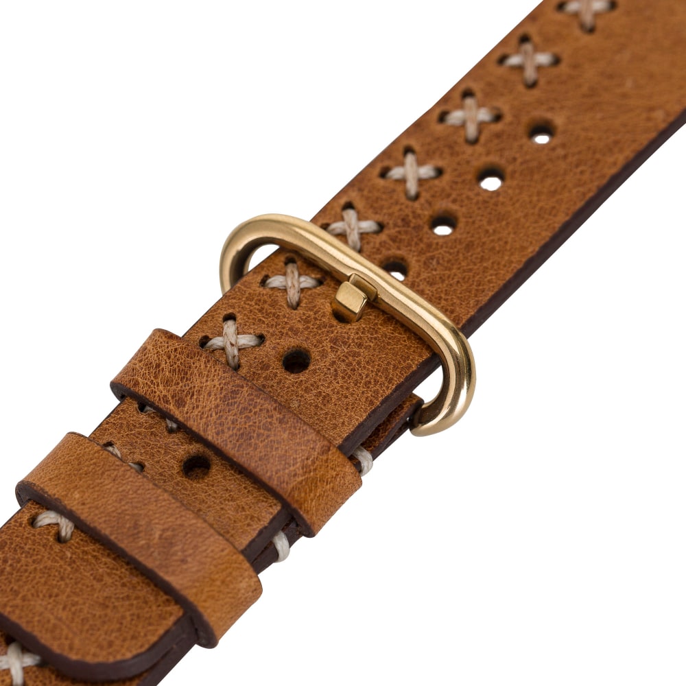 Luxury Brown Classic Leather Apple Watch Band for All Series & Sizes - MADUEM - 4
