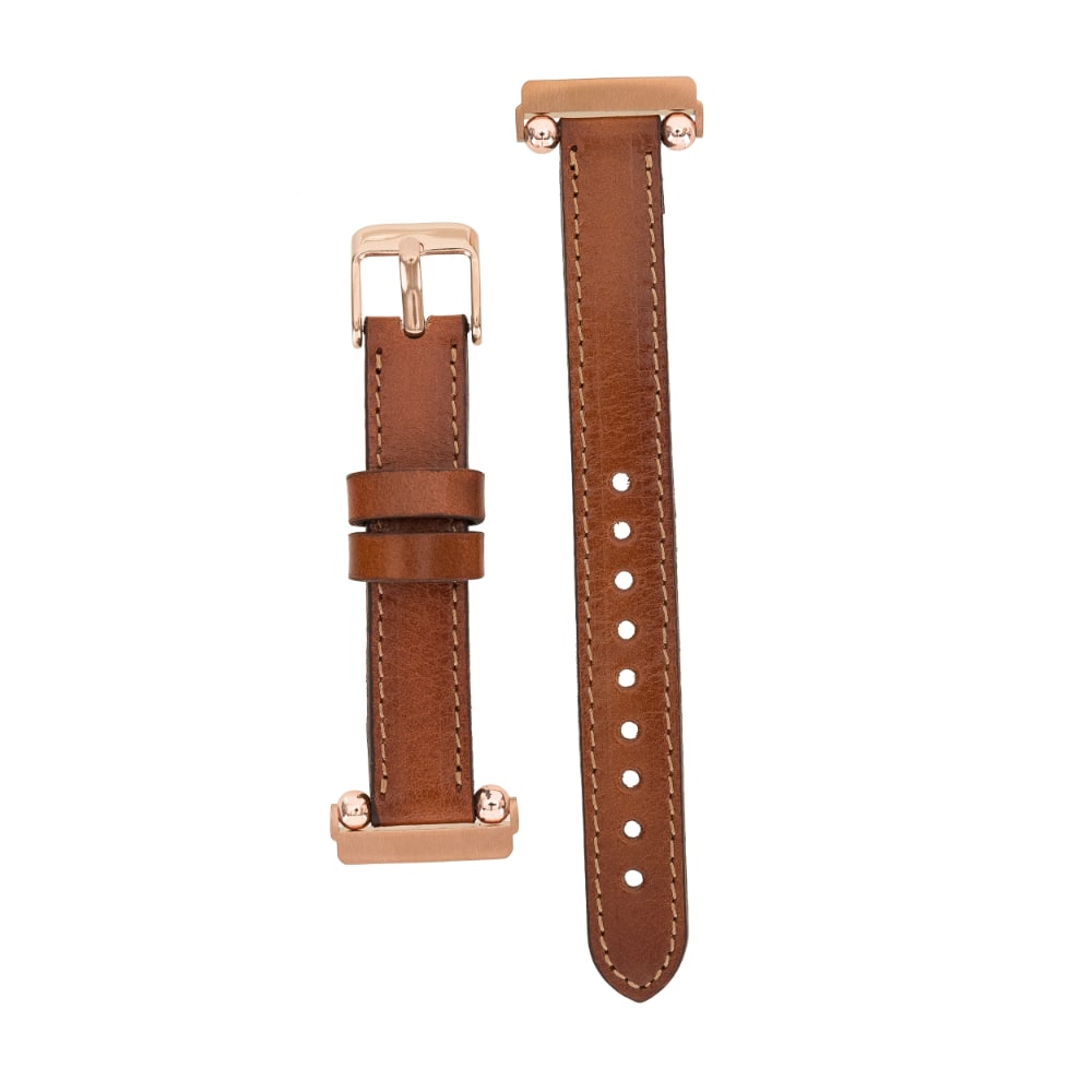 Luxury Burnished Brown Leather Fitbit Watch Band for All Series & Sizes - MADUEM - 5