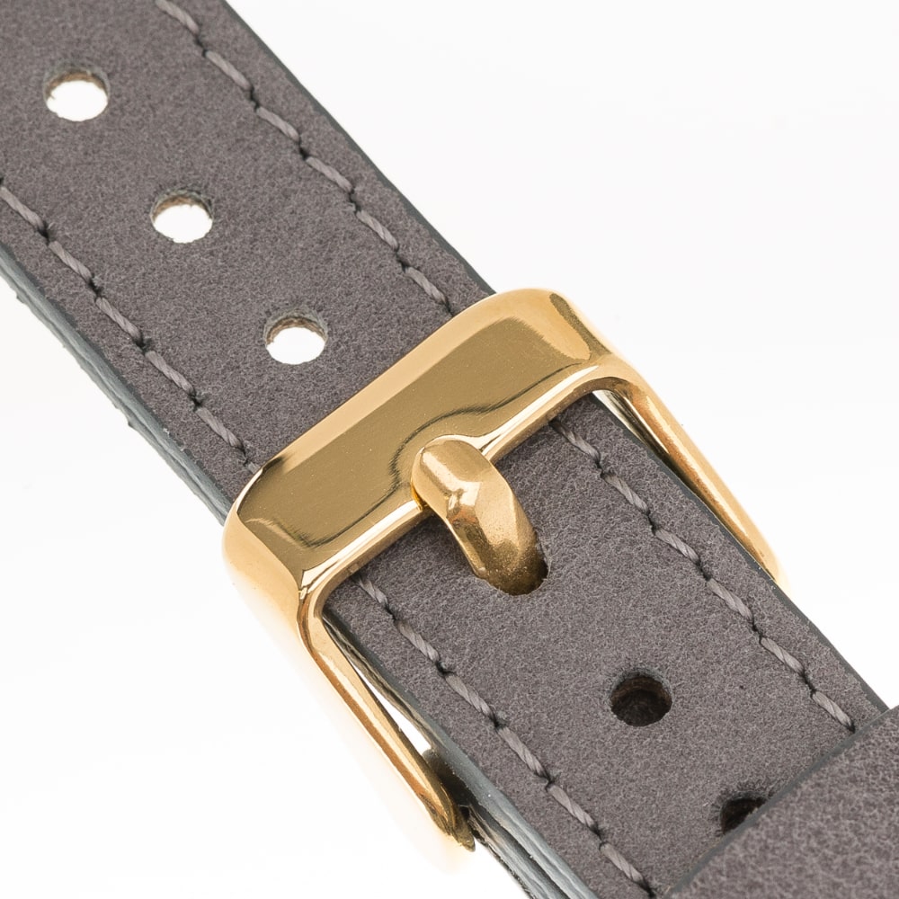 Luxury Gray Skinny Leather Apple Watch Band for All Series & Sizes - MADUEM - 10