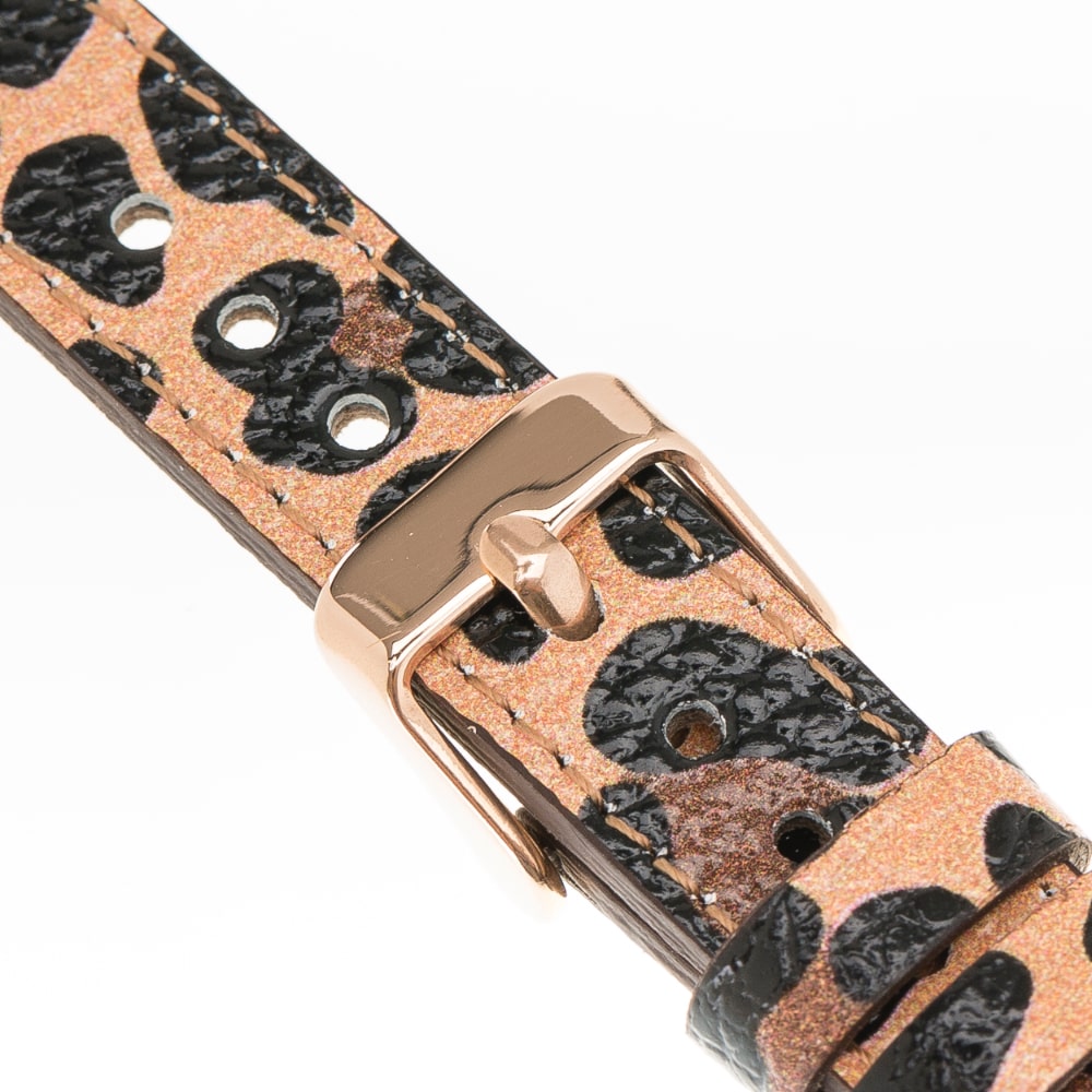 Luxury Leopard Furry Skinny Leather Apple Watch Band for All Series & Sizes - MADUEM - 4