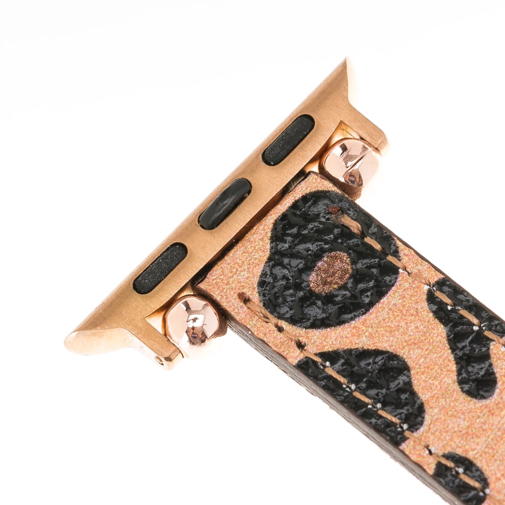 Luxury Leopard Furry Skinny Leather Apple Watch Band for All Series & Sizes - MADUEM - 5