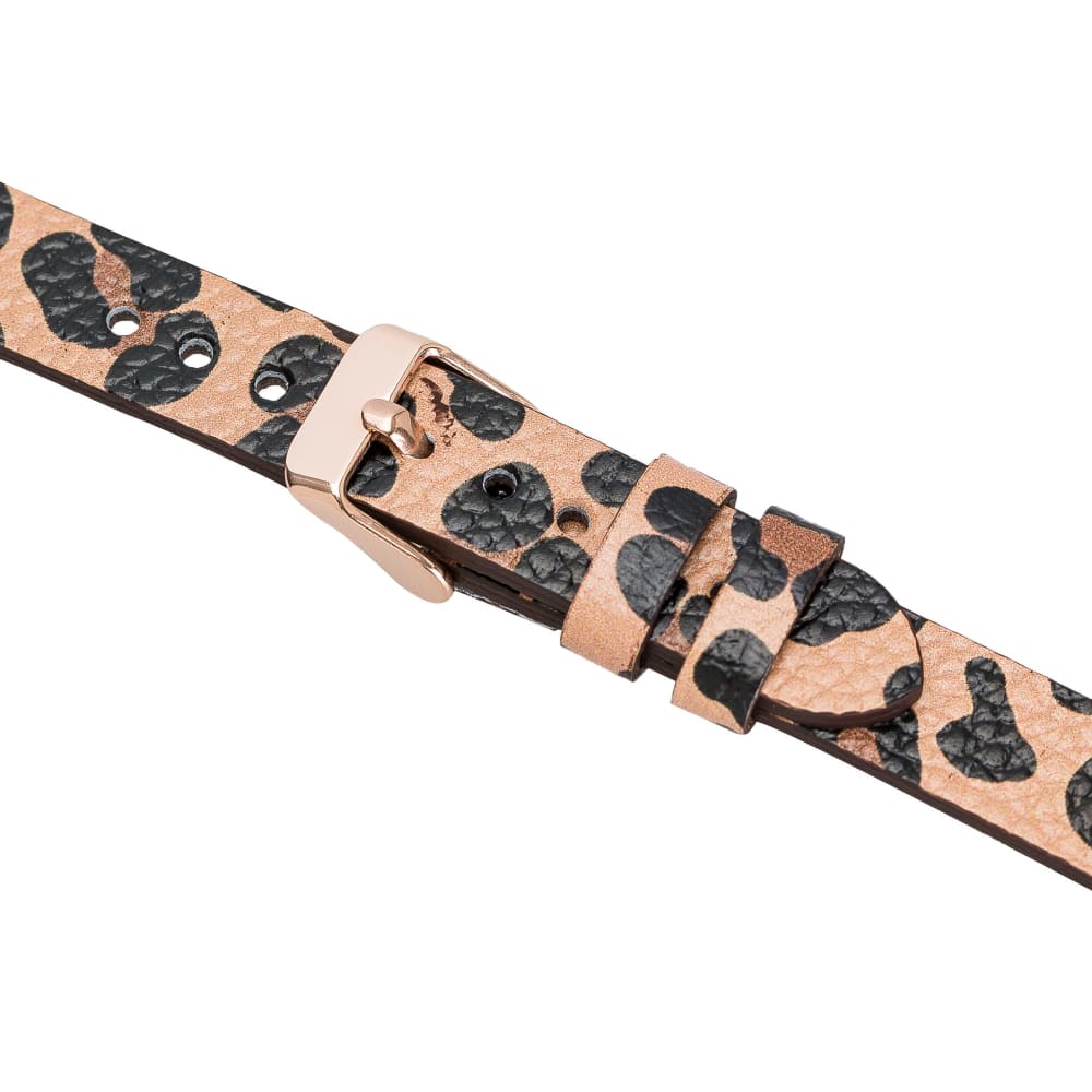 Luxury Leopard Furry Skinny Leather Apple Watch Band for All Series & Sizes - MADUEM - 7