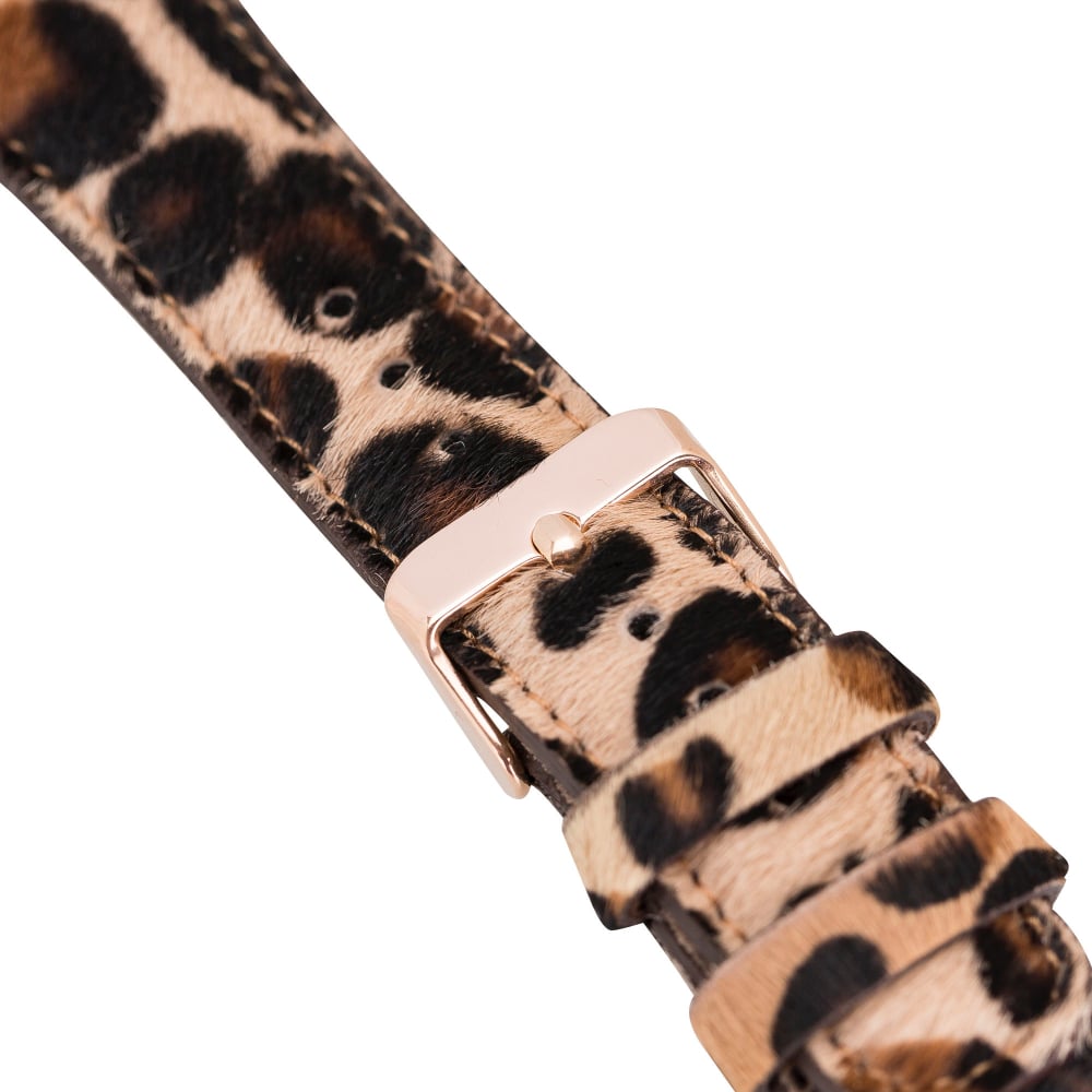 Luxury Leopard Furry Leather Fitbit Watch Band for All Series & Sizes - MADUEM - 1