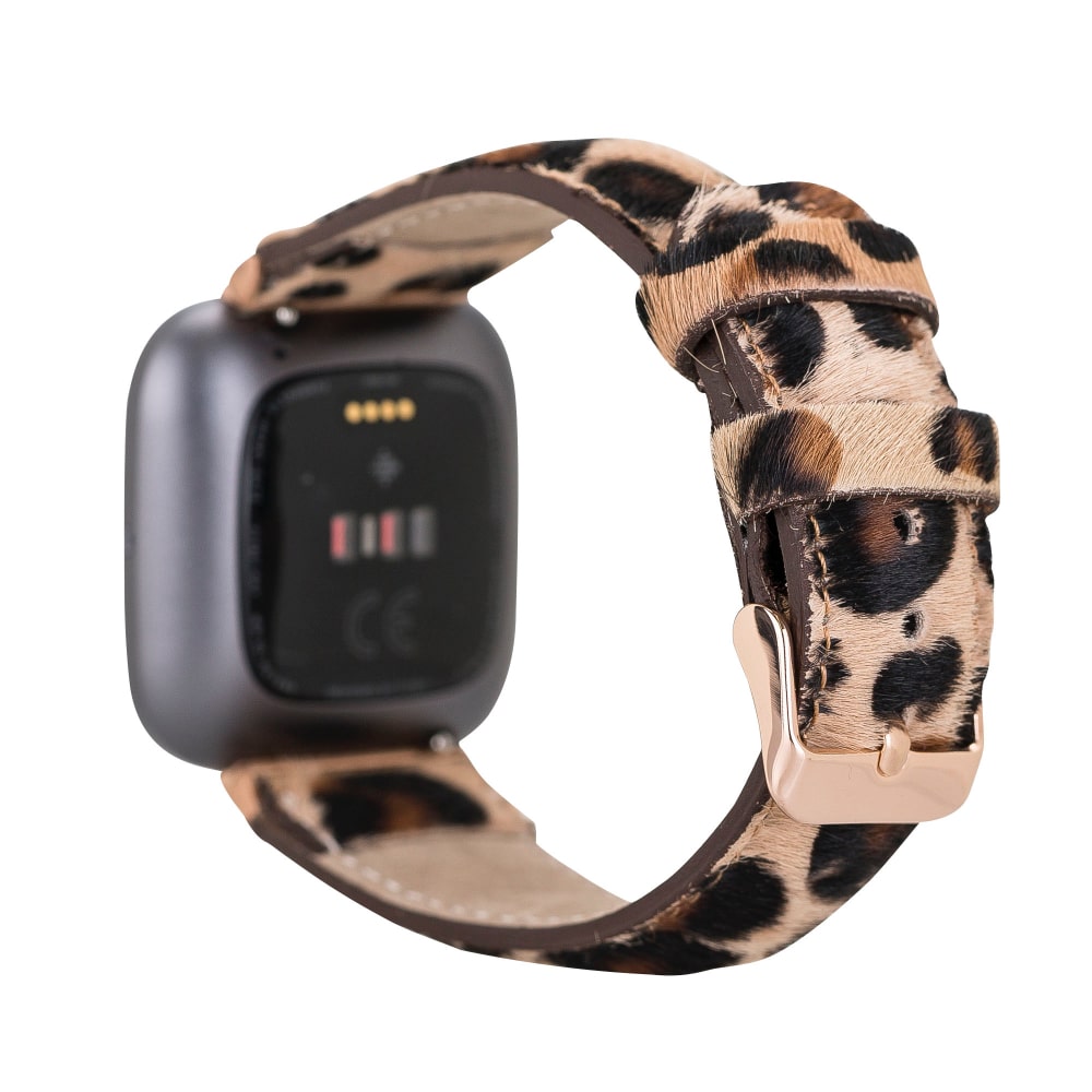 Luxury Leopard Furry Leather Fitbit Watch Band for All Series & Sizes - MADUEM - 3