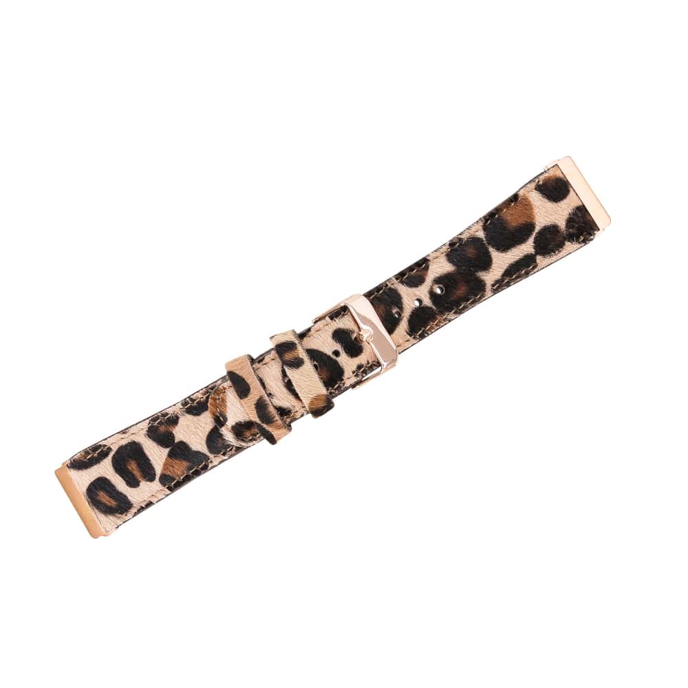Luxury Leopard Furry Leather Fitbit Watch Band for All Series & Sizes - MADUEM - 5