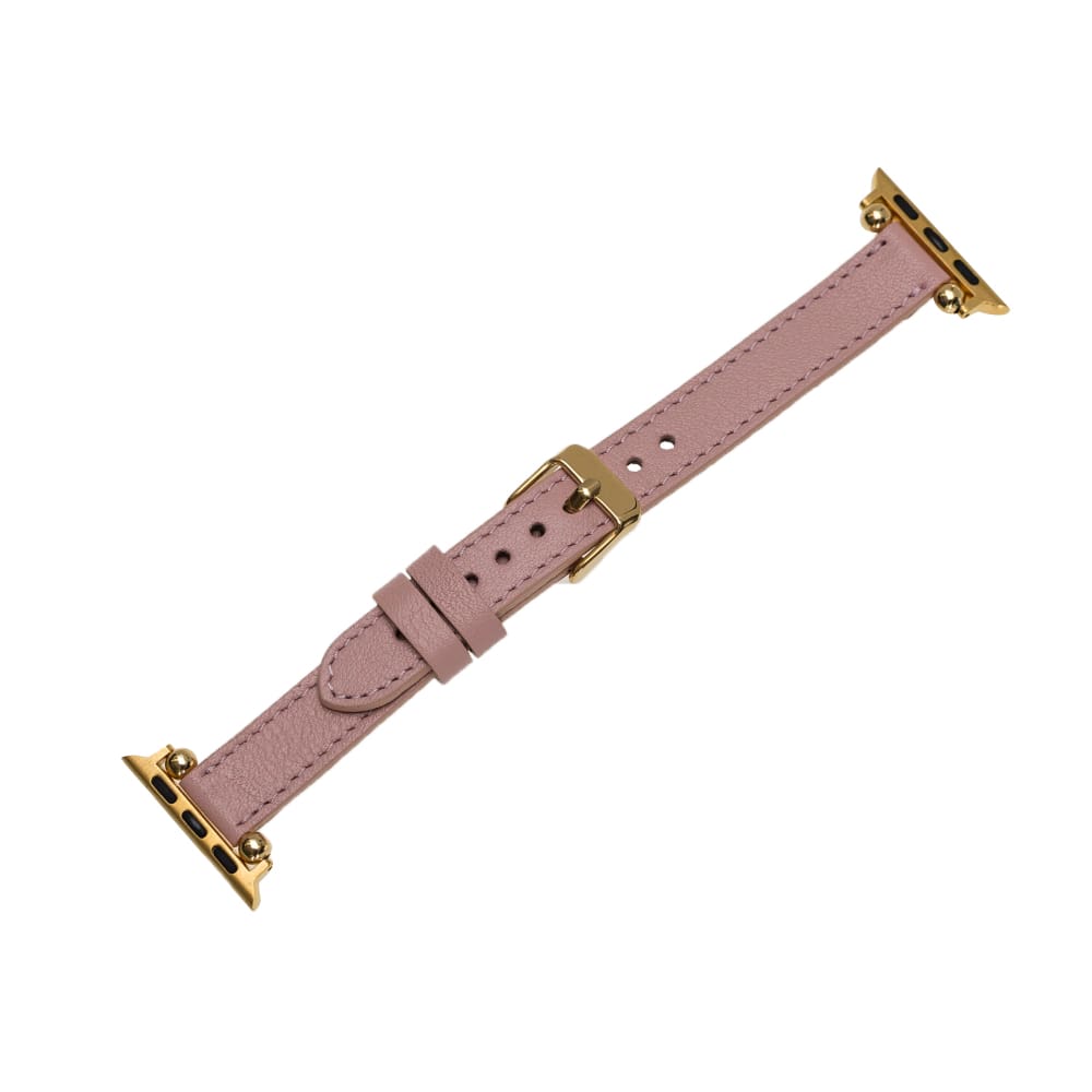 Luxury Pink Skinny Leather Apple Watch Band for All Series & Sizes - MADUEM - 1