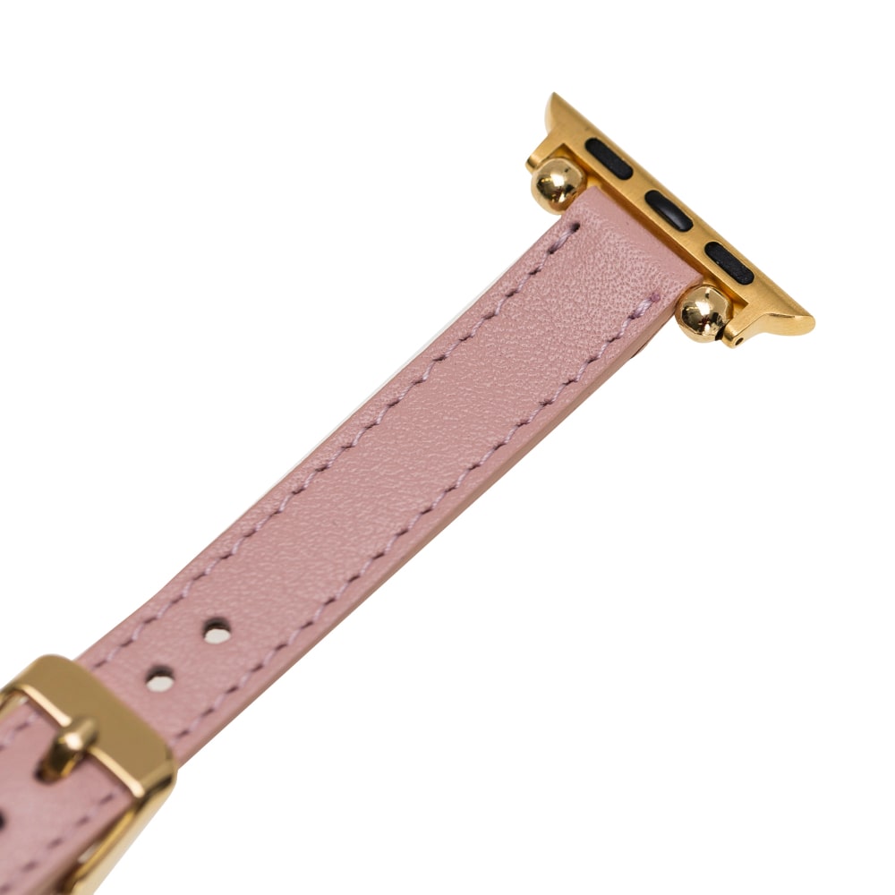 Luxury Pink Skinny Leather Apple Watch Band for All Series & Sizes - MADUEM - 2