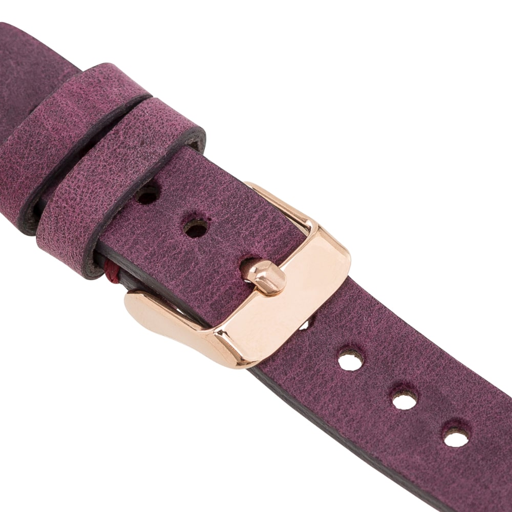 Luxury Purple Skinny Leather Apple Watch Band for All Series & Sizes - MADUEM - 5