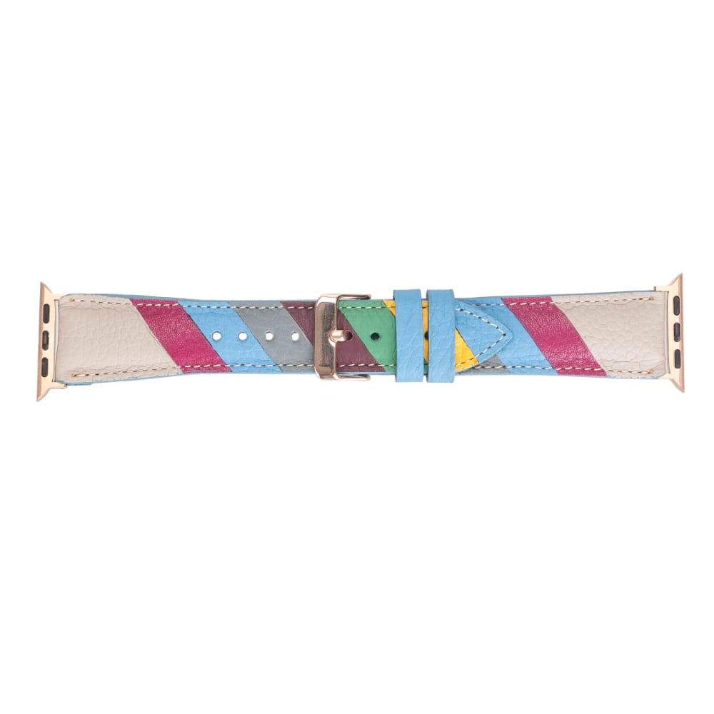 Luxury Multi Color Classic Leather Apple Watch Band for All Series & Sizes - MADUEM - 1