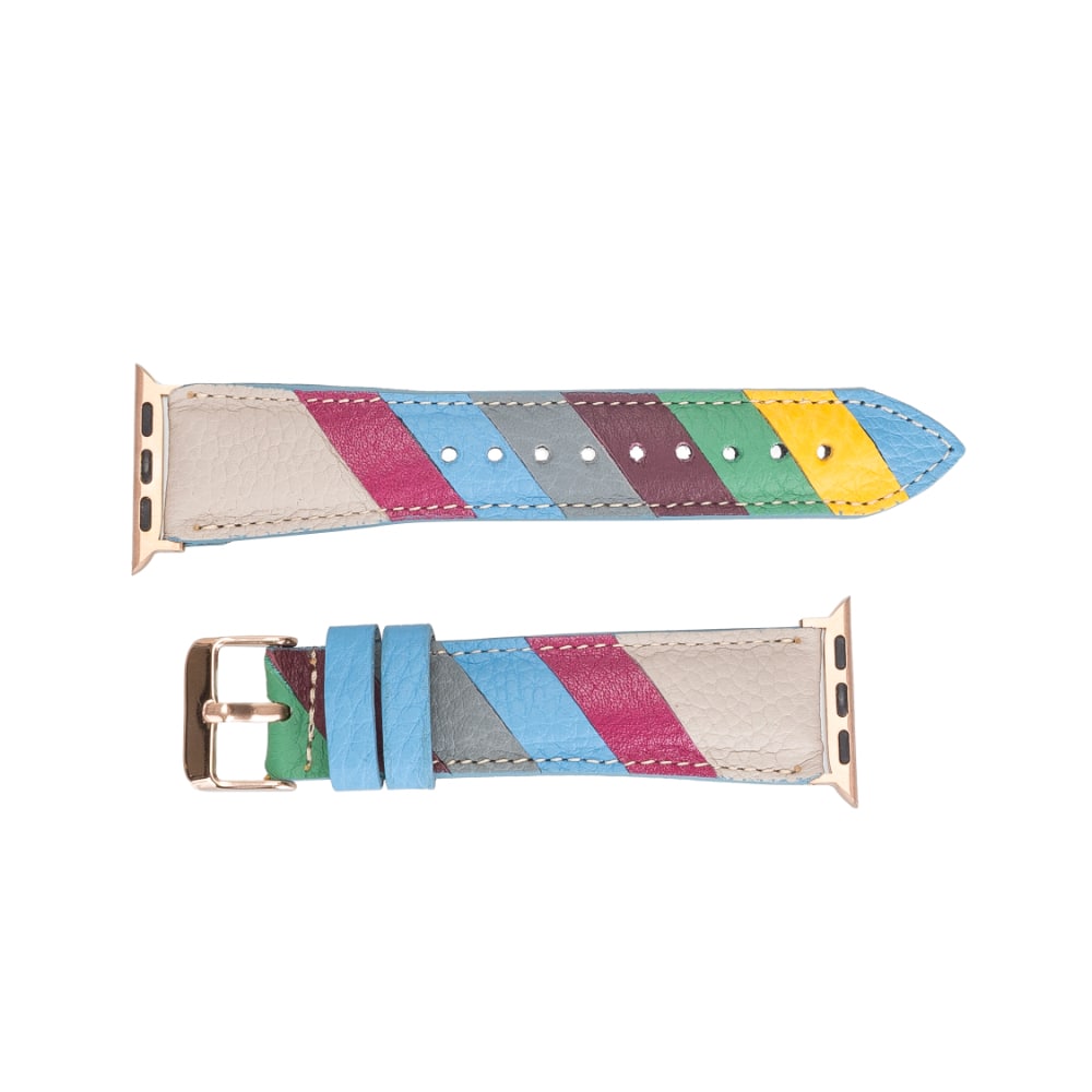 Luxury Multi Color Classic Leather Apple Watch Band for All Series & Sizes - MADUEM - 5