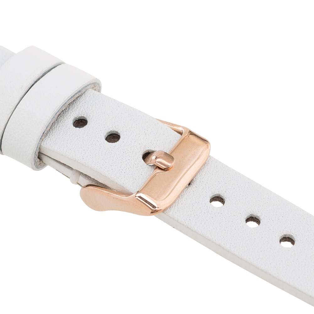 Luxury White Skinny Leather Apple Watch Band for All Series & Sizes - MADUEM - 5