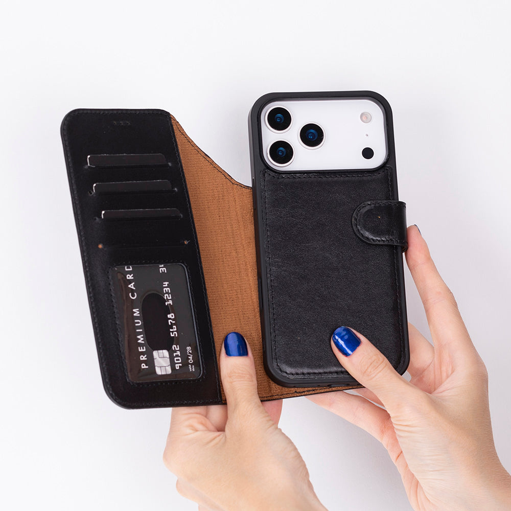 Magic iPhone 17 Pro Leather Detachable Wallet Case