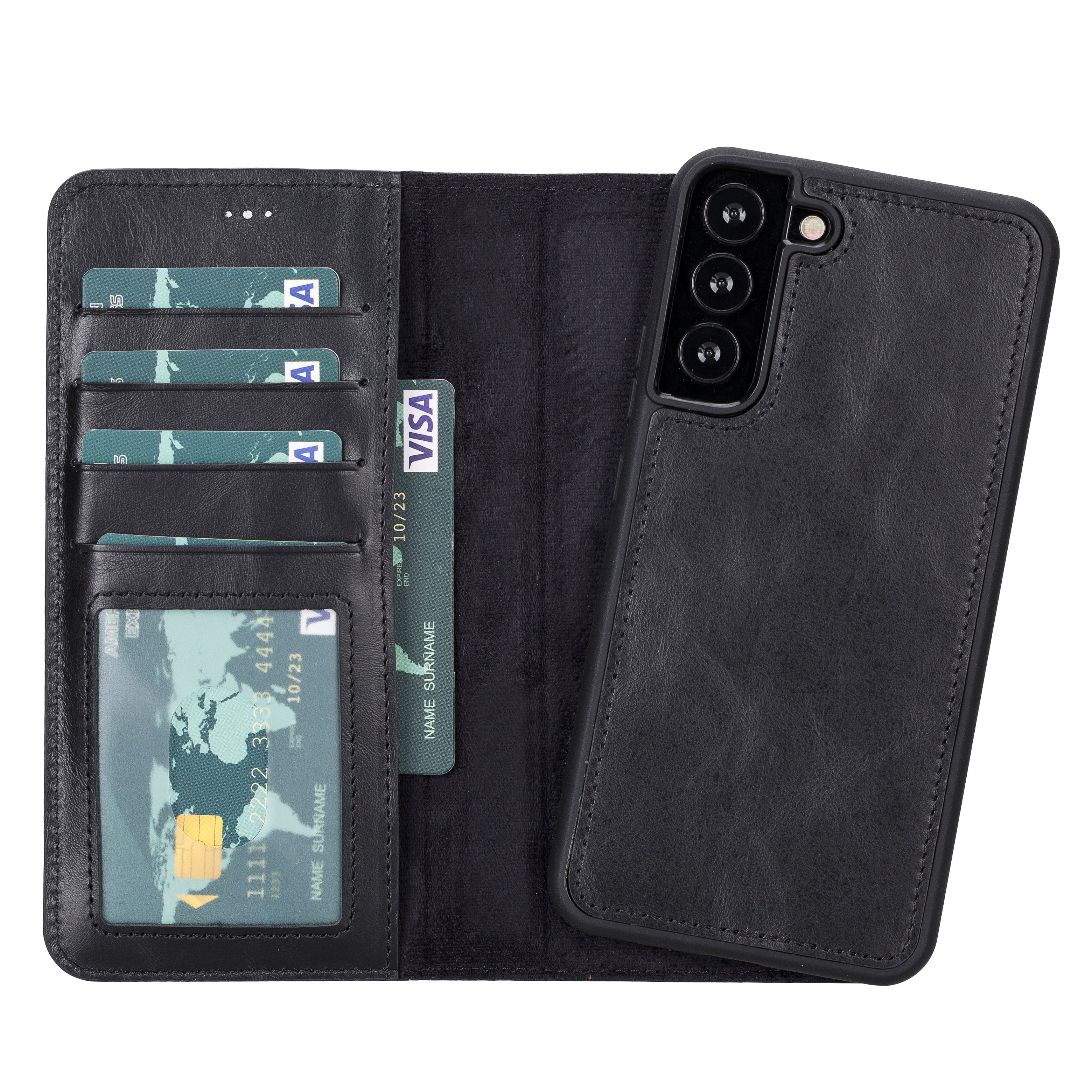 Magic Samsung Galaxy S22 Plus Leather Detachable Wallet Case