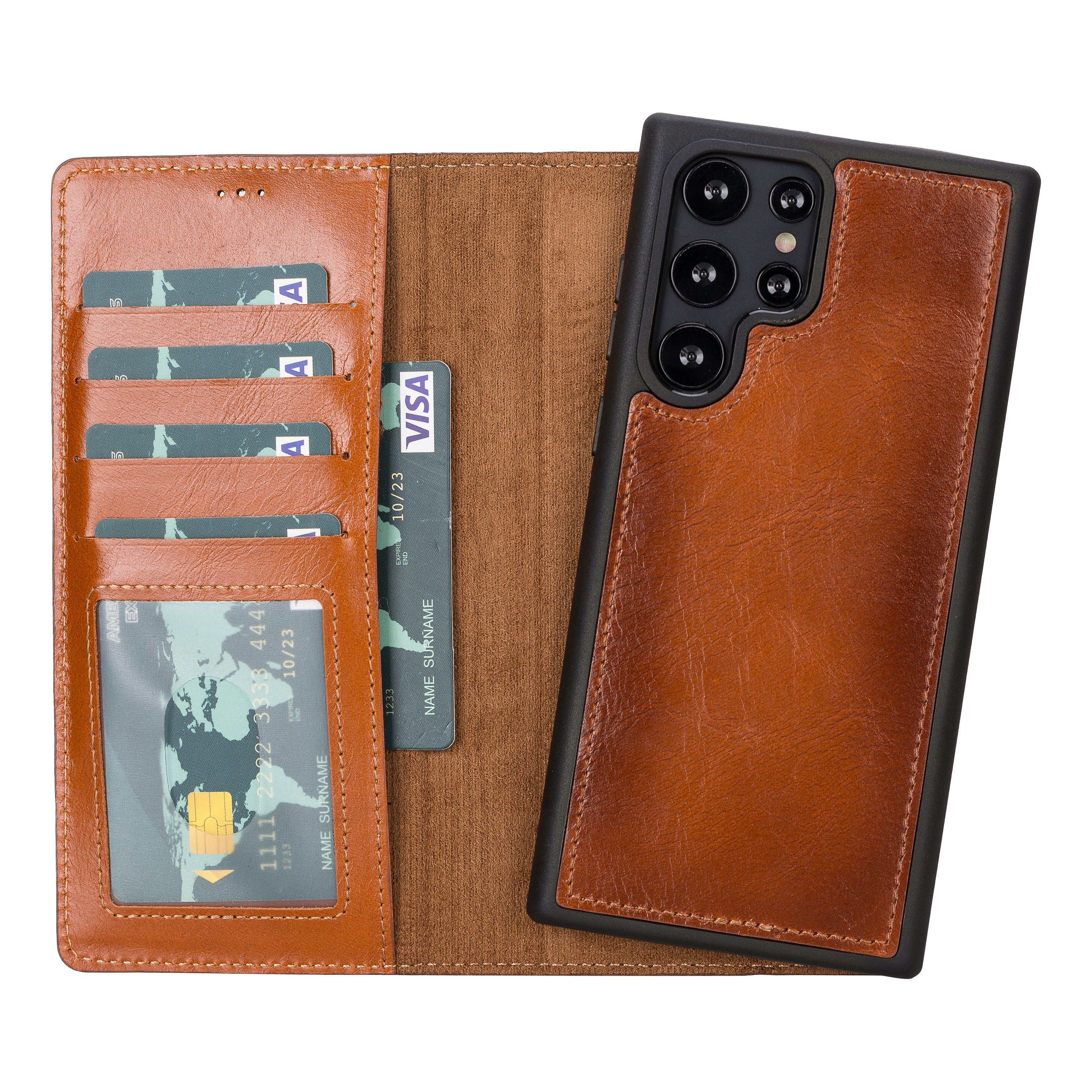 Magic Samsung Galaxy S22 Leather Detachable Wallet Case