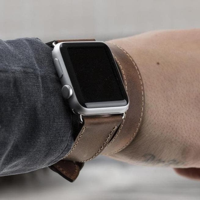 B2B - Leather Apple Watch Bands - DT Double Tour Style Bouletta B2B