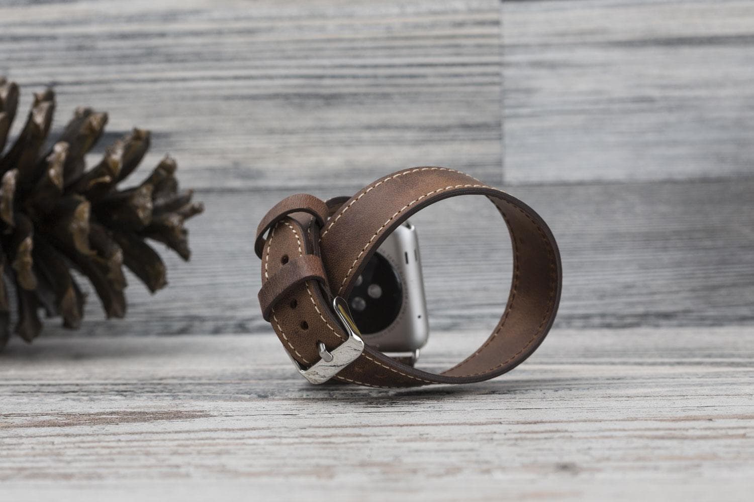 B2B - Leather Apple Watch Bands - DT Double Tour Style Bouletta B2B