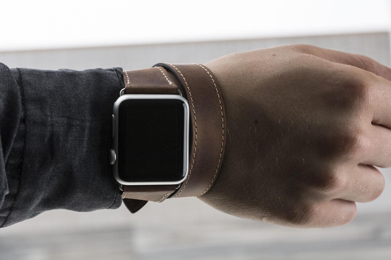 B2B - Leather Apple Watch Bands - DT Double Tour Style Bouletta B2B
