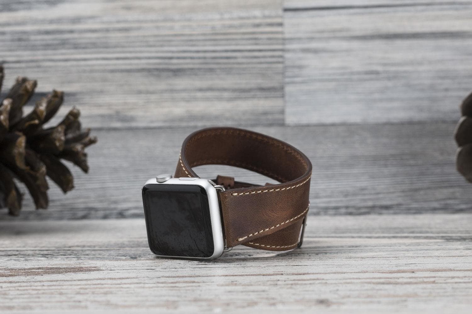 B2B - Leather Apple Watch Bands - DT Double Tour Style Bouletta B2B