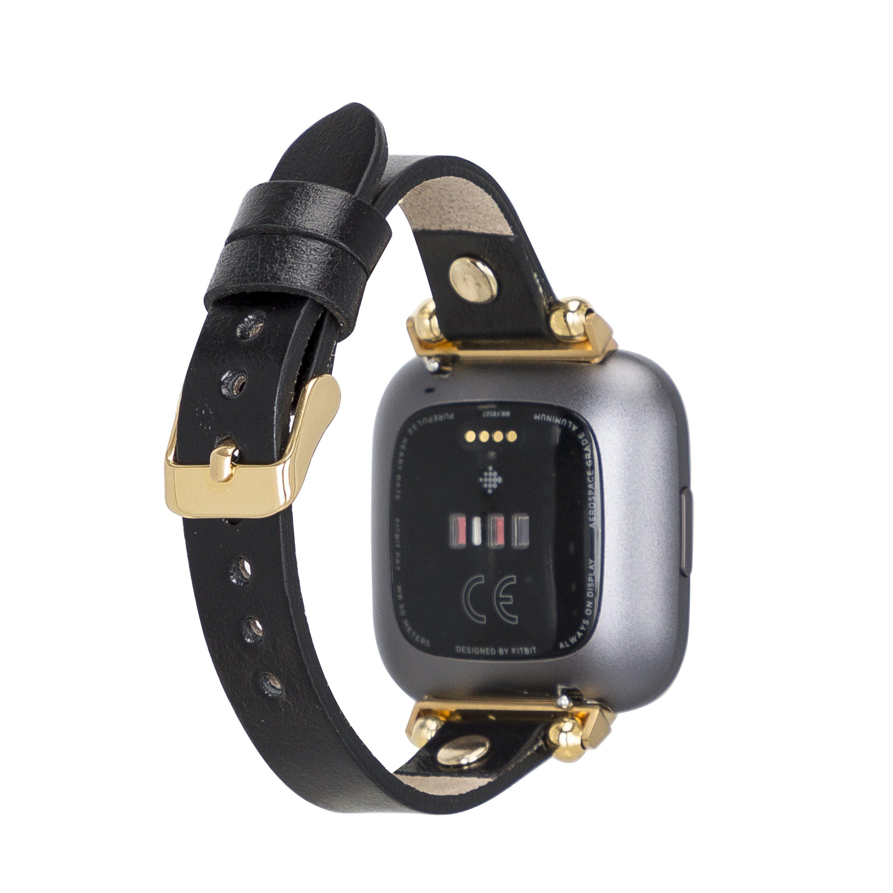 Leather Apple Watch Bands - Ferro Gold Trok Style RST1