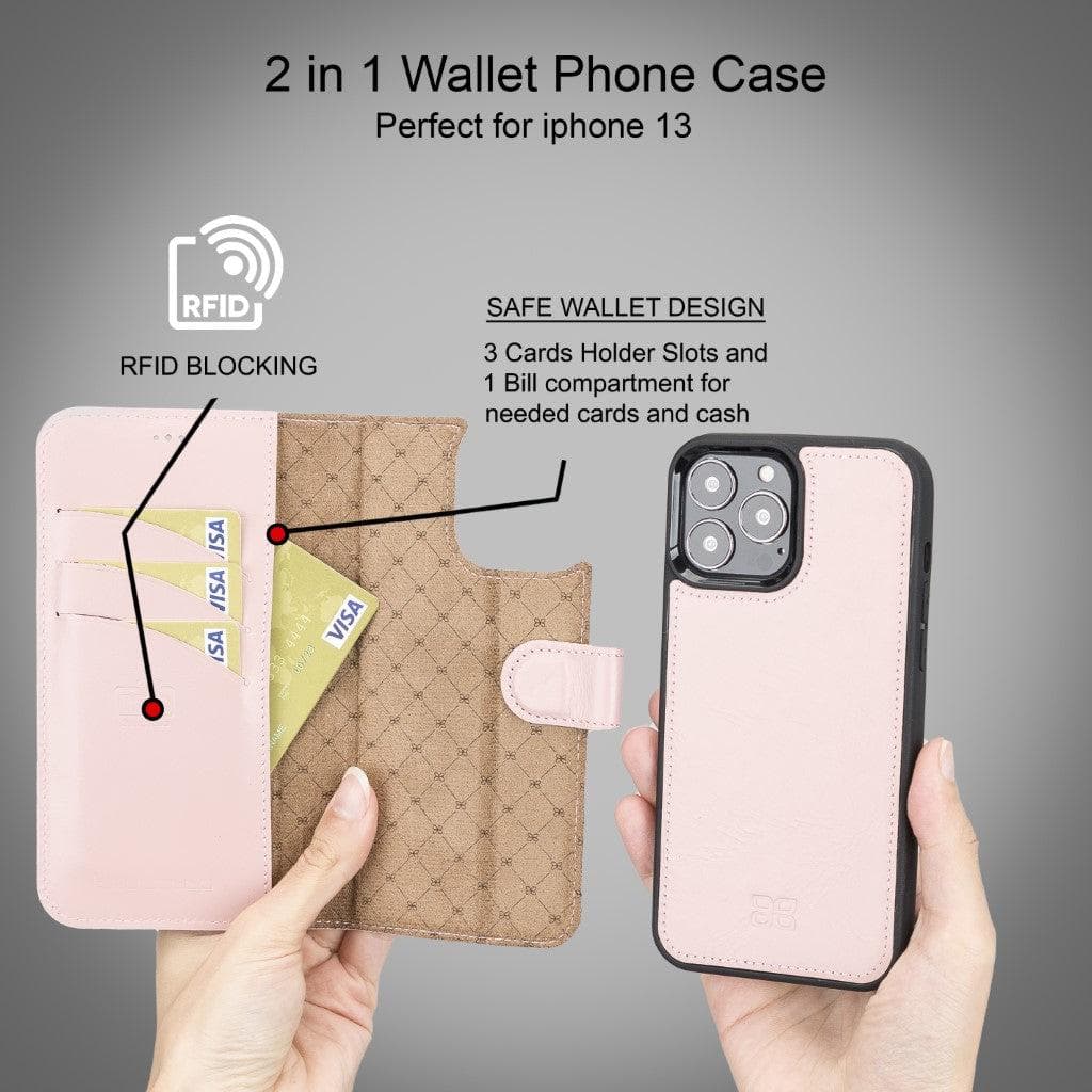 Detachable Leather Wallet Case for Apple iPhone 13 Series Bouletta LTD