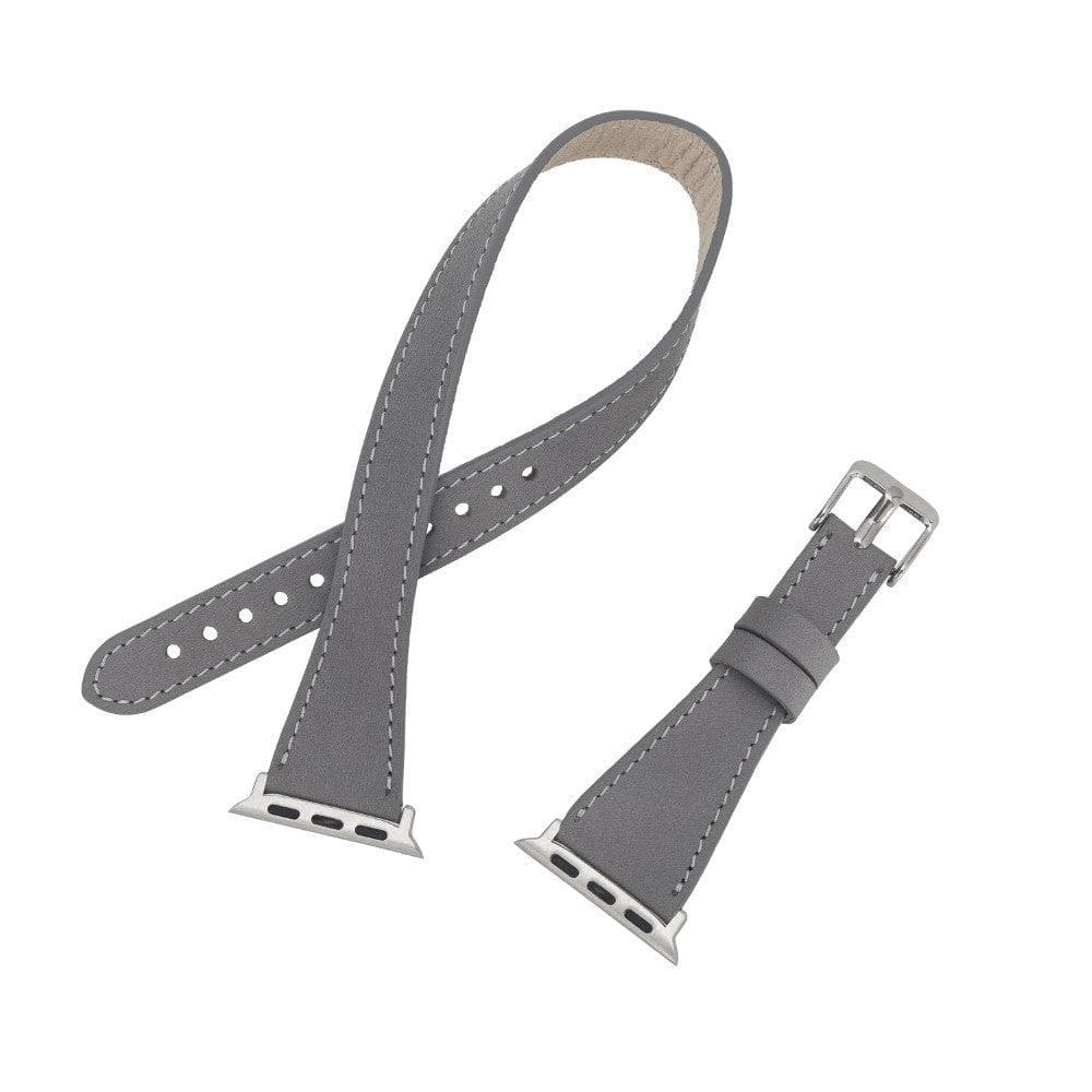 Leeds Double Tour Slim Apple Leather Watch Strap Bouletta