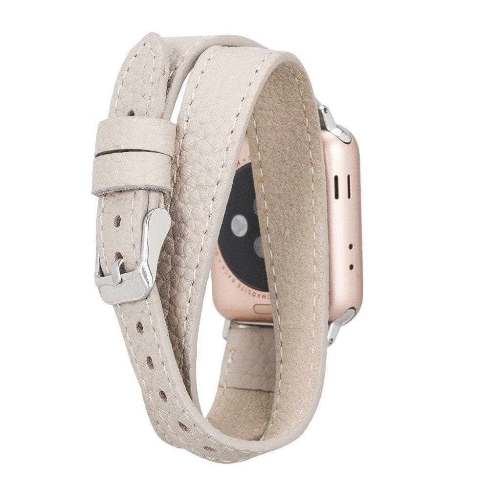 Leeds Double Tour Slim Apple Leather Watch Strap Bouletta LTD