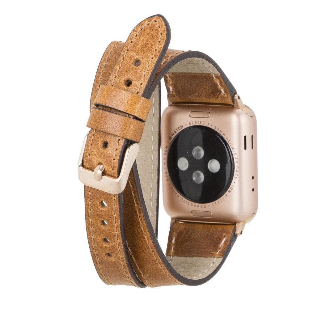 Leeds Double Tour Slim Apple Leather Watch Strap Bouletta