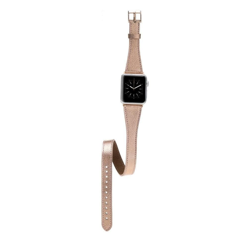 Leeds Double Tour Slim Apple Leather Watch Strap Bouletta