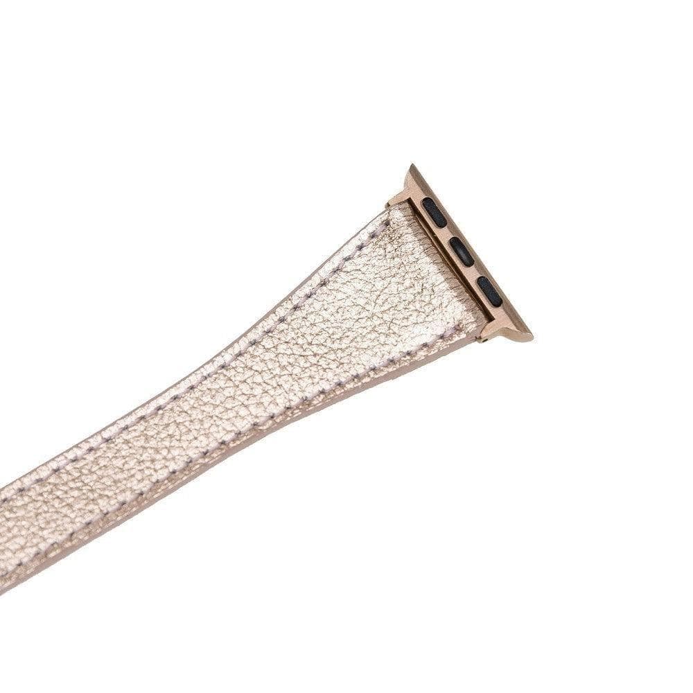 Leeds Double Tour Slim Apple Leather Watch Strap Bouletta