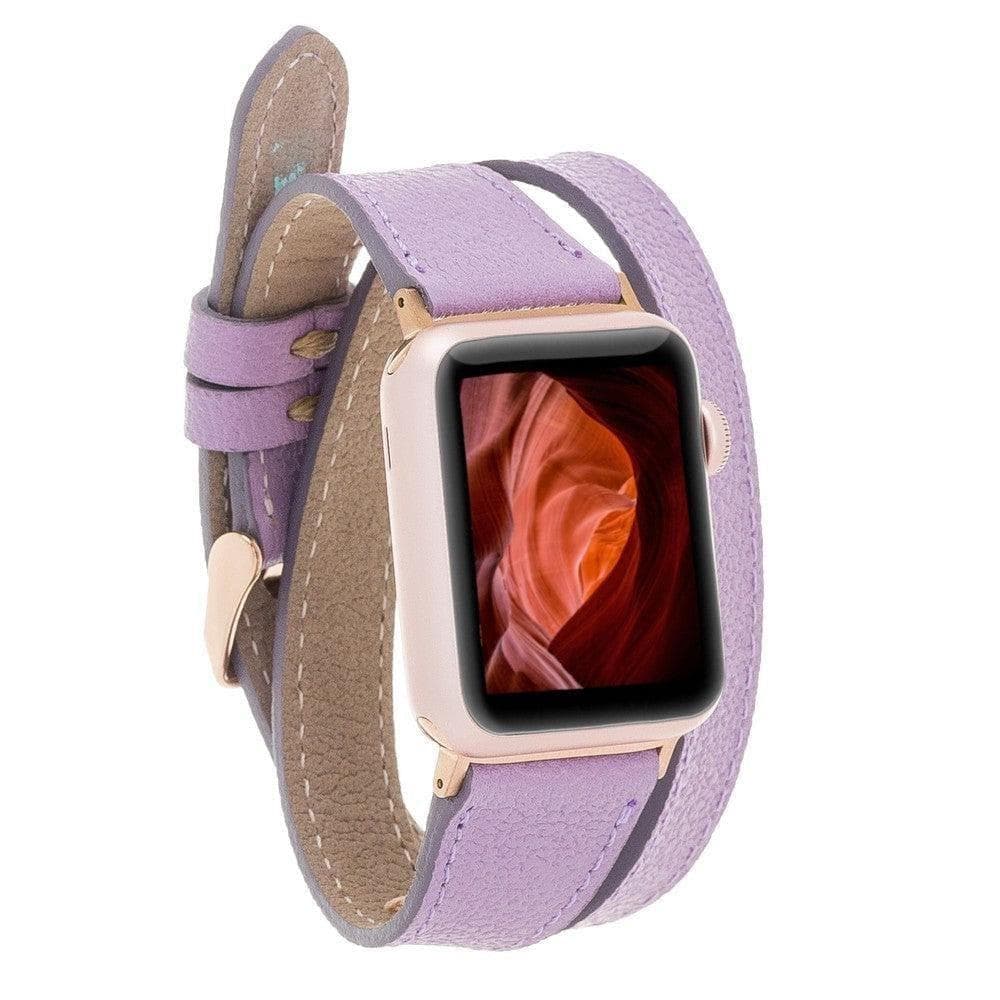 Leeds Double Tour Slim Apple Leather Watch Strap CP22 Bouletta