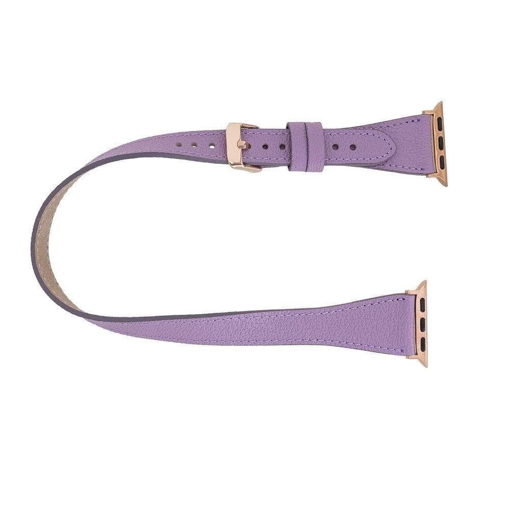Leeds Double Tour Slim Apple Leather Watch Strap Bouletta