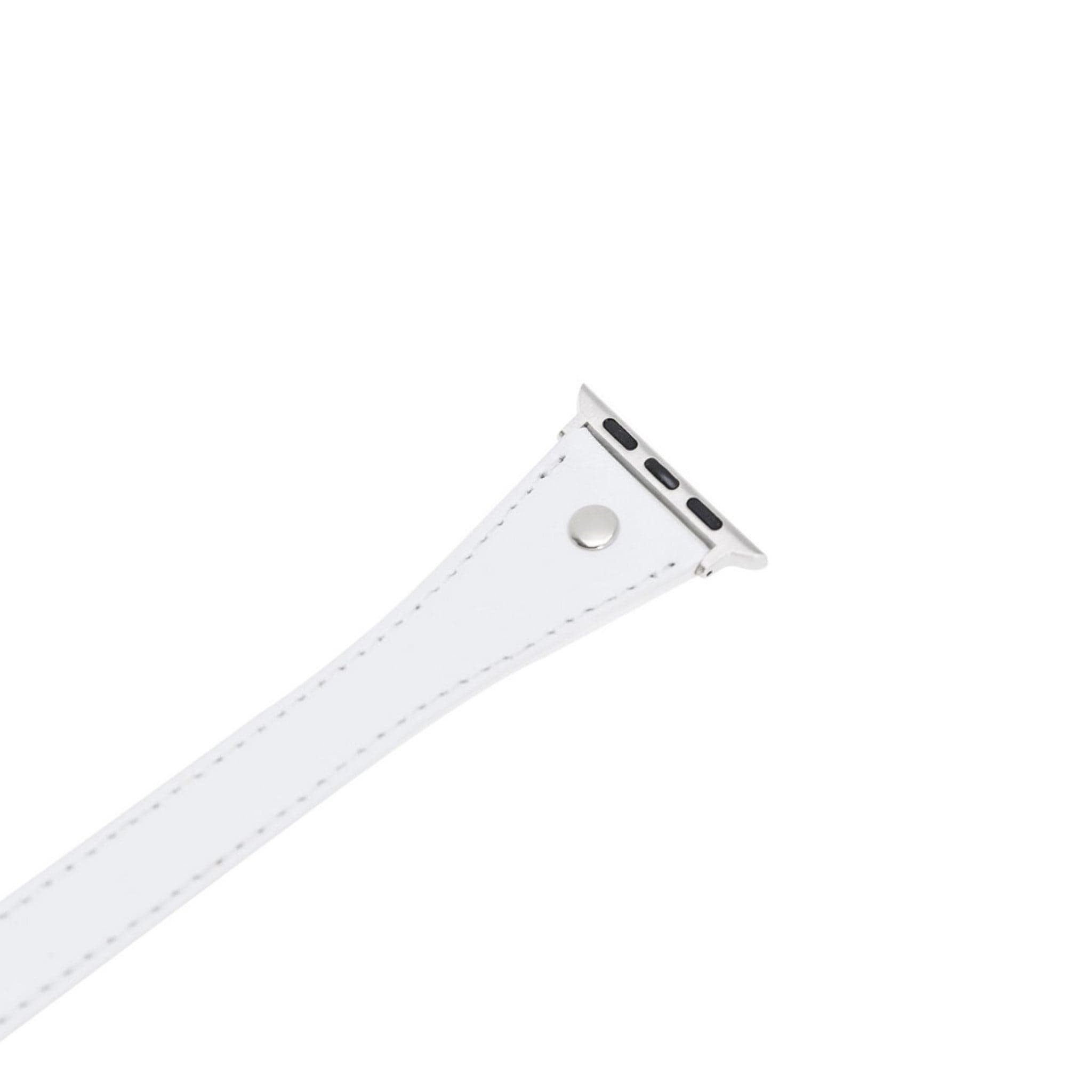 Leeds Double Tour Slim with Silver Bead Apple Watch Leather Straps Bouletta LTD