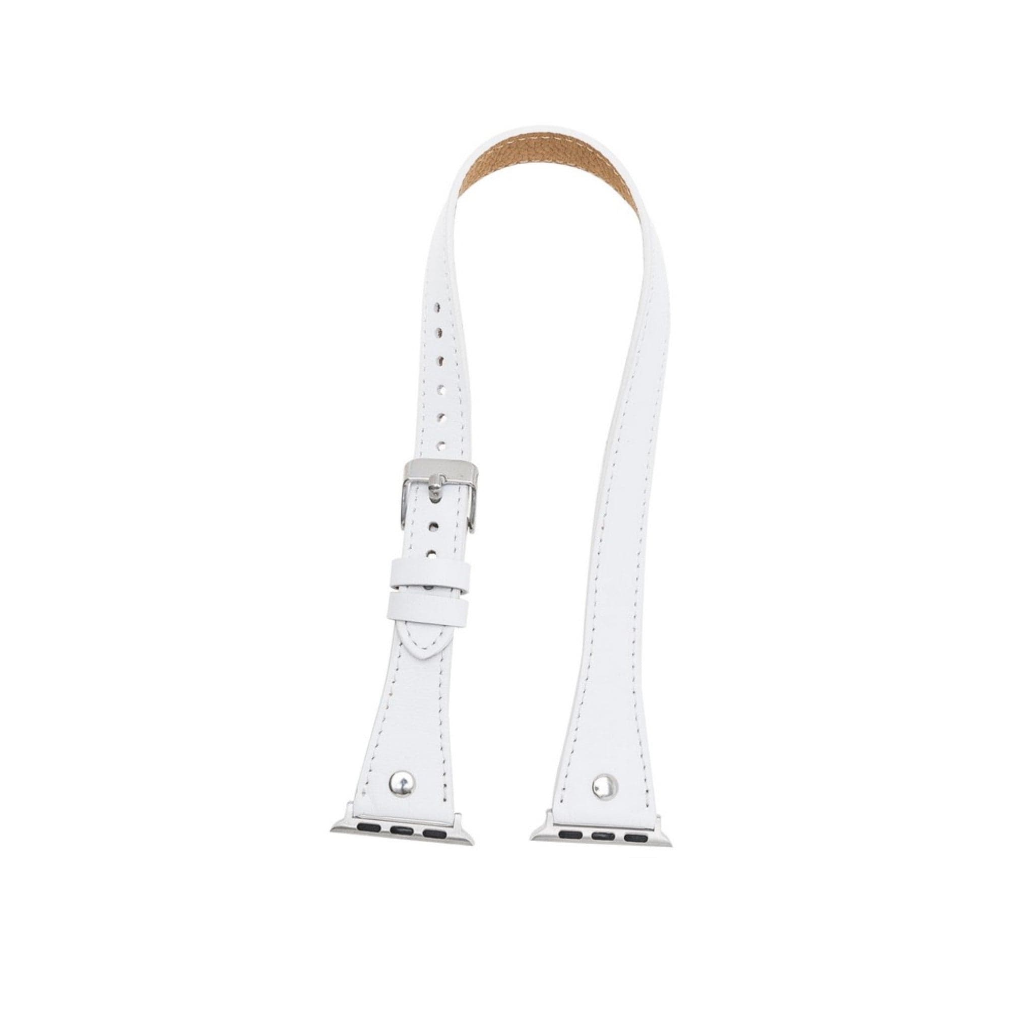 Leeds Double Tour Slim with Silver Bead Apple Watch Leather Straps Bouletta LTD