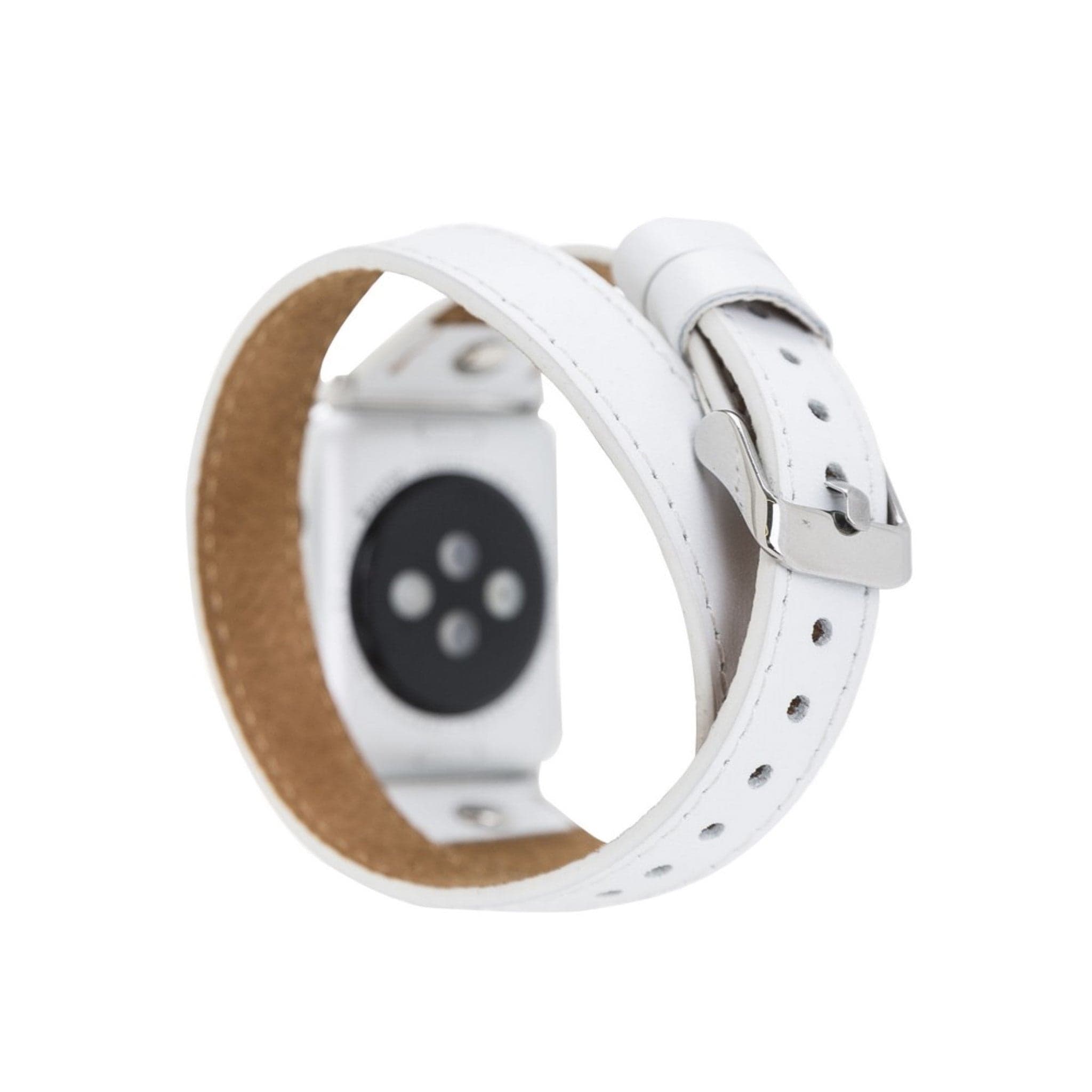 Leeds Double Tour Slim with Silver Bead Apple Watch Leather Straps Bouletta LTD