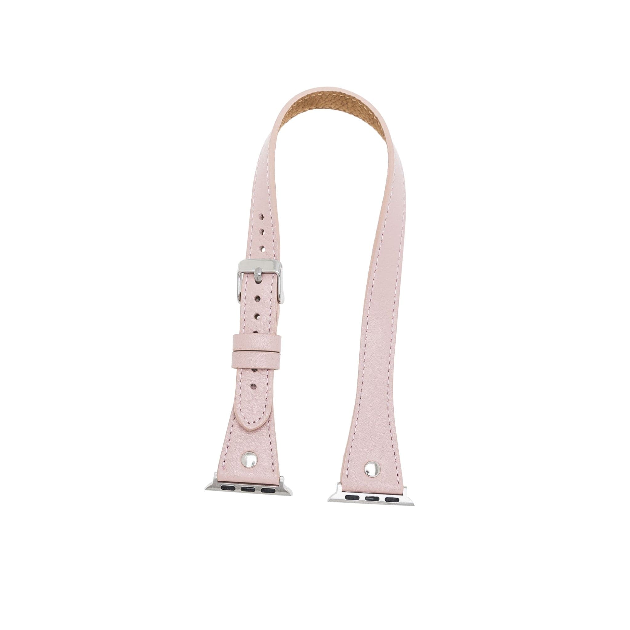 Leeds Double Tour Slim with Silver Bead Apple Watch Leather Straps Bouletta LTD