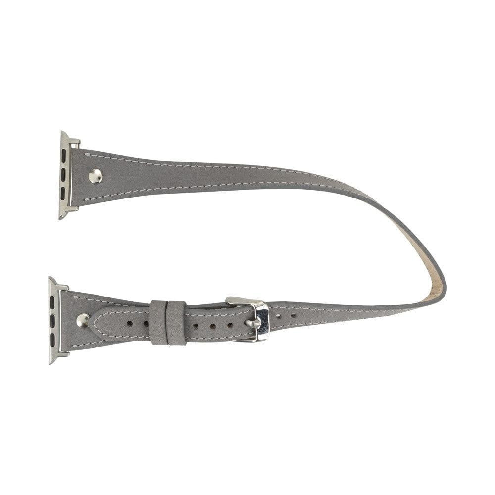 Leeds Double Tour Slim with Silver Bead Apple Watch Leather Straps Bouletta LTD