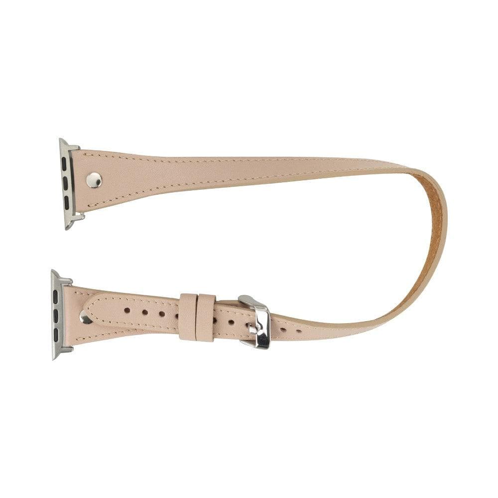 Leeds Double Tour Slim with Silver Bead Apple Watch Leather Straps Bouletta LTD