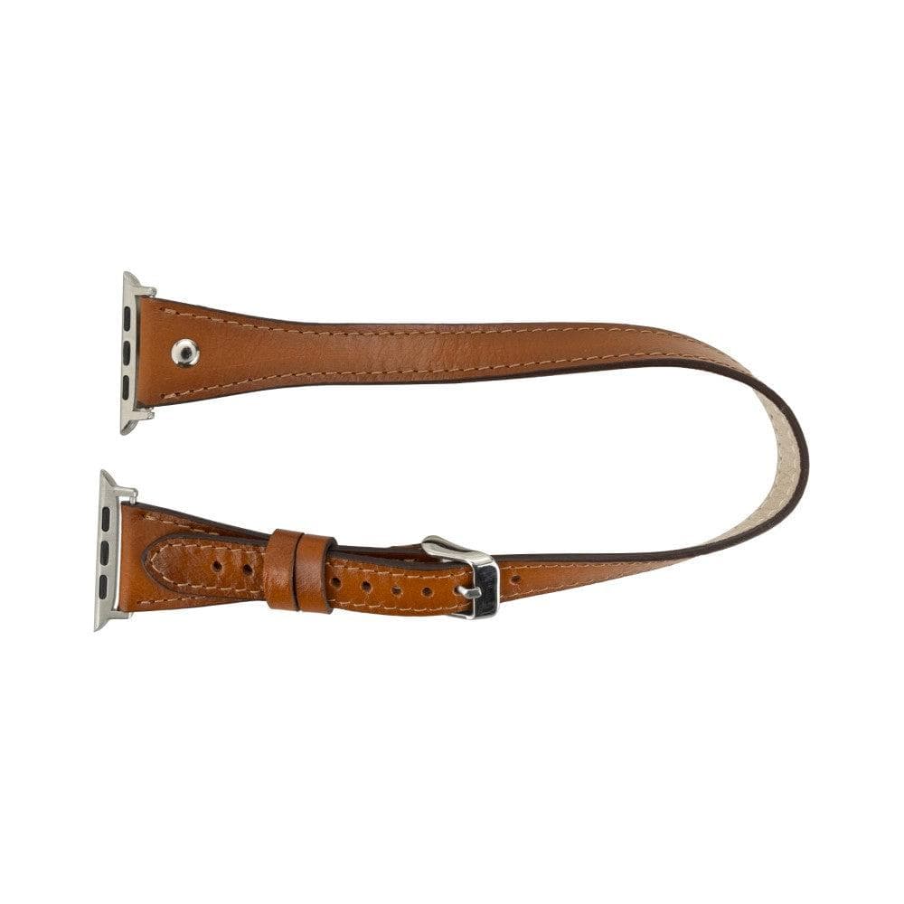 Leeds Double Tour Slim with Silver Bead Apple Watch Leather Straps Bouletta LTD