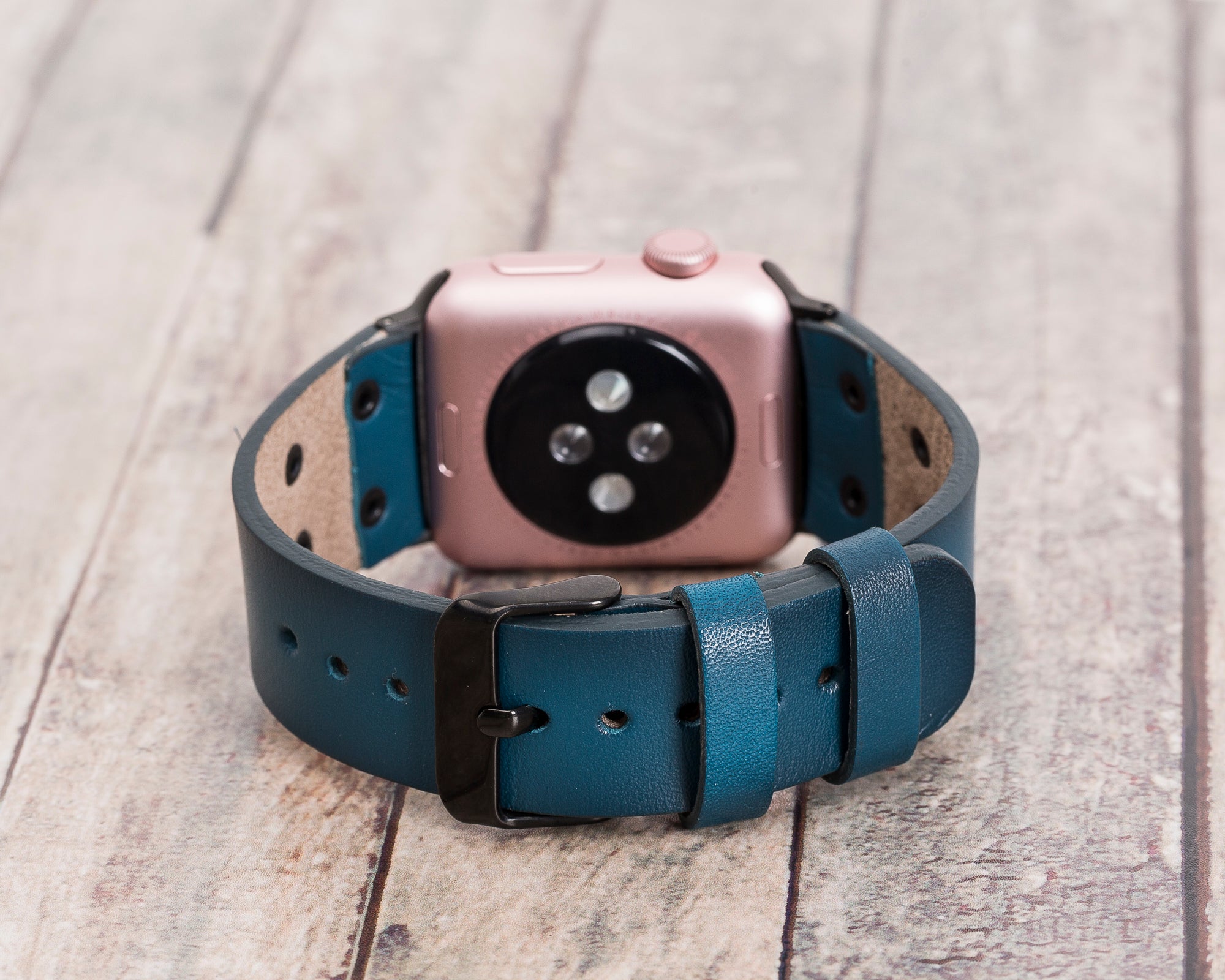 Admiral Blue Leather Classic Apple Watch Band