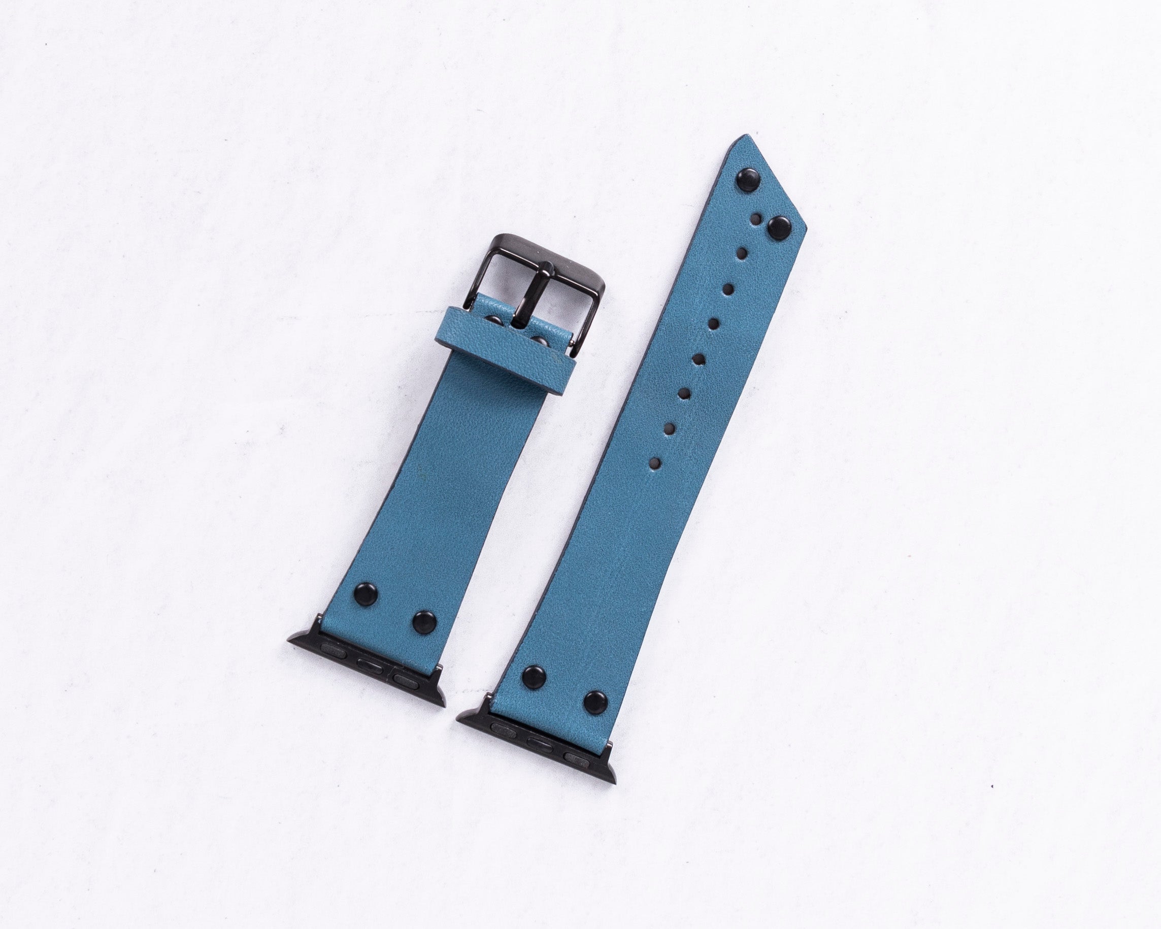 Blue Leather Classic Apple Watch Band