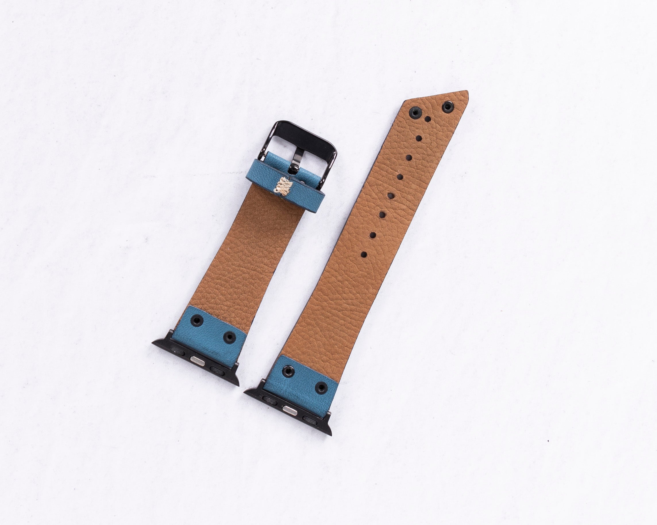 Blue Leather Classic Apple Watch Band