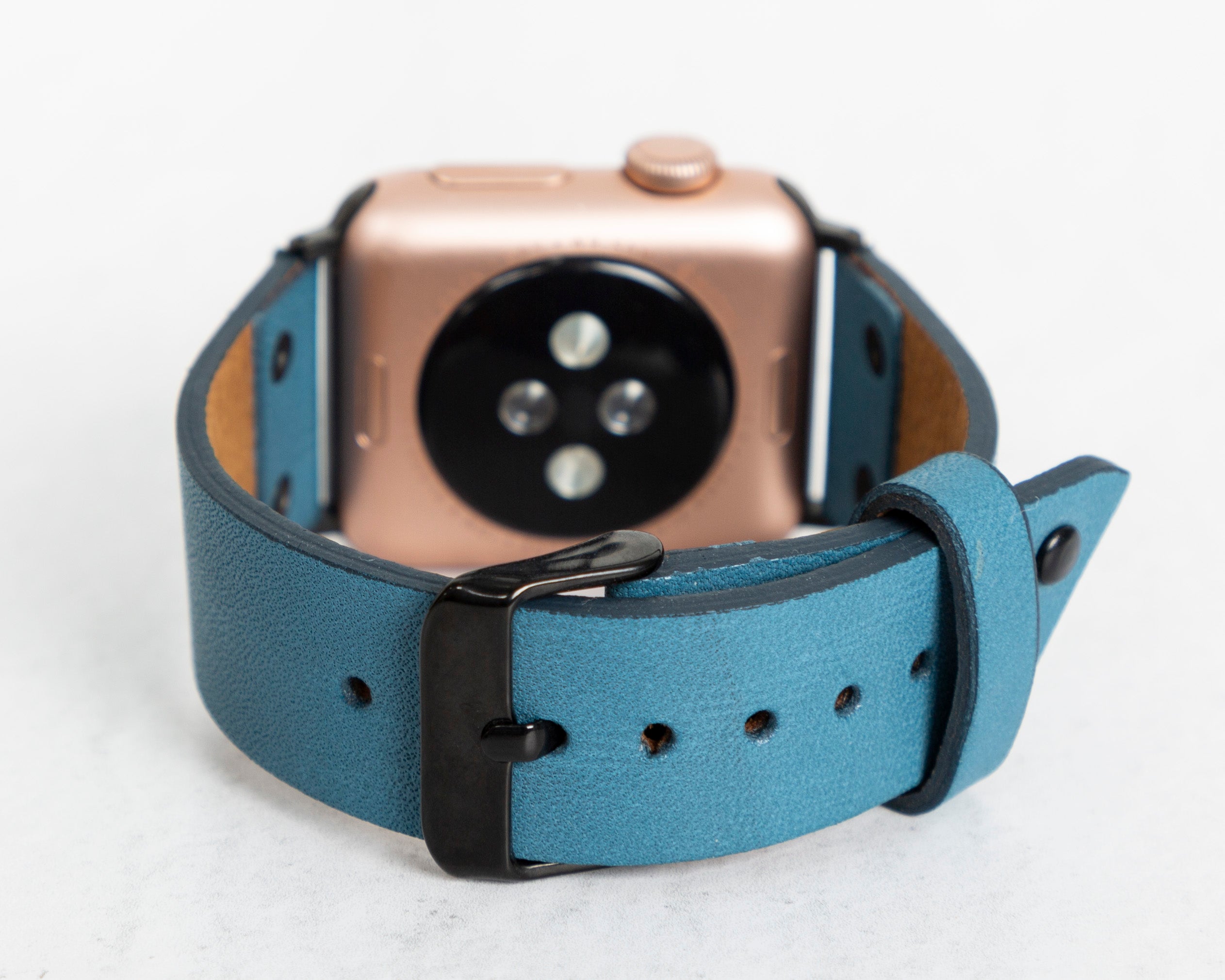 Blue Leather Classic Apple Watch Band