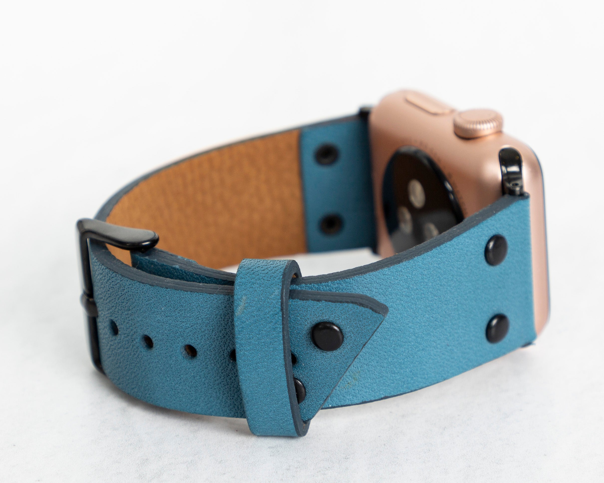 Blue Leather Classic Apple Watch Band