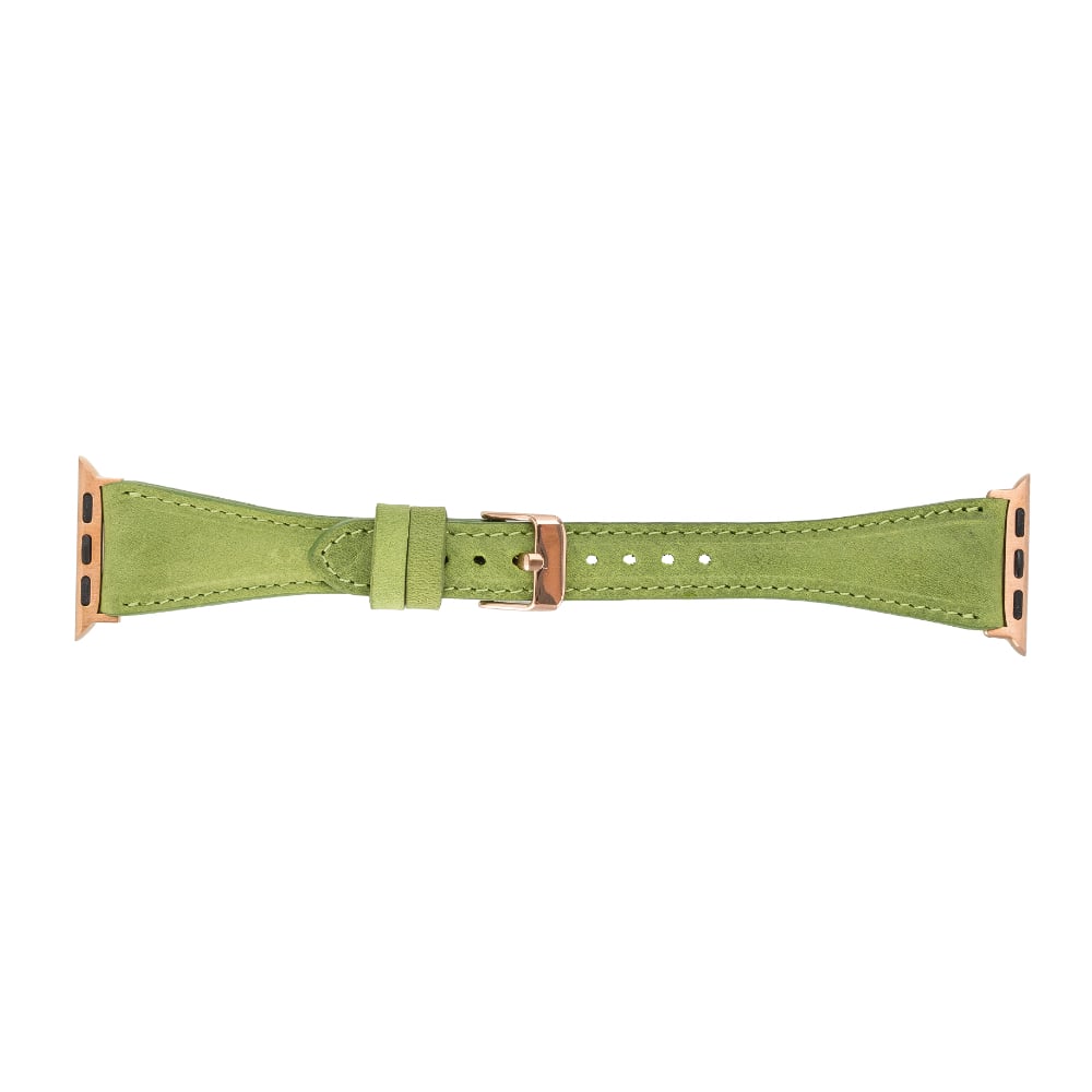 Luxury Green Leather Apple Watch Band for All Series & Sizes - MADUEM - 1