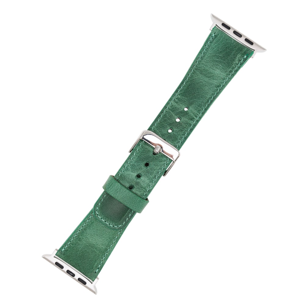 Luxury Mint Green Classic Leather Apple Watch Band for All Series & Sizes - MADUEM - 3