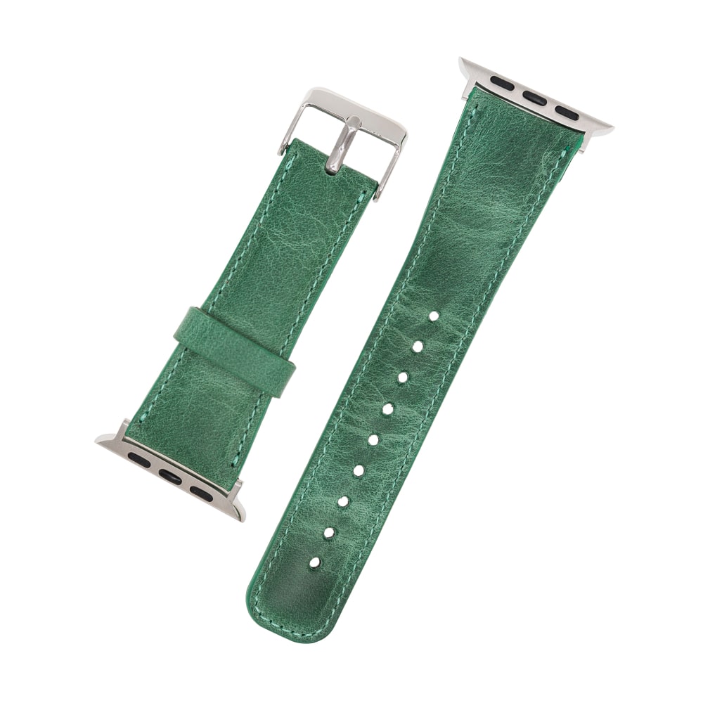 Luxury Mint Green Classic Leather Apple Watch Band for All Series & Sizes - MADUEM - 4